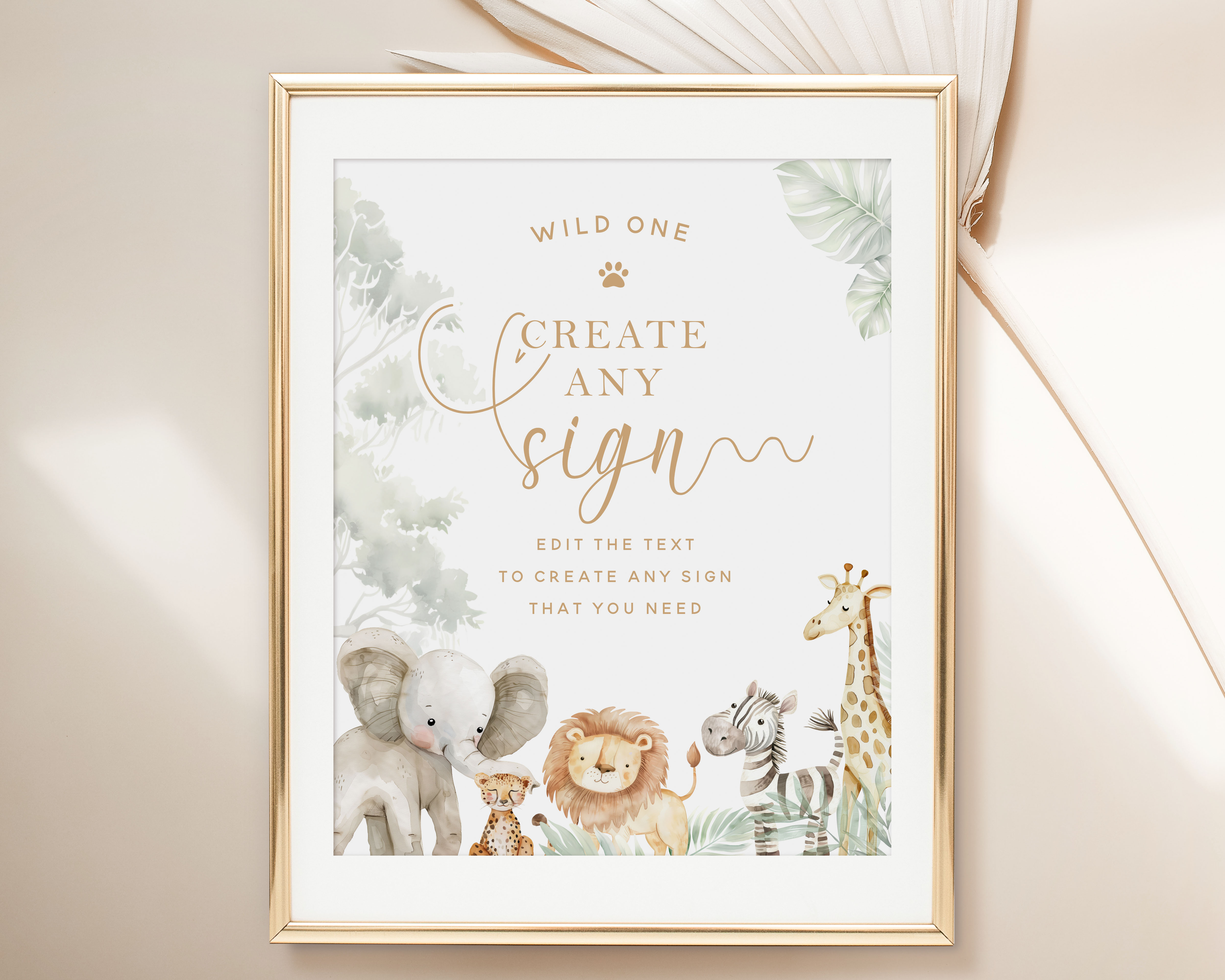 Wild One DIY Sign design preview