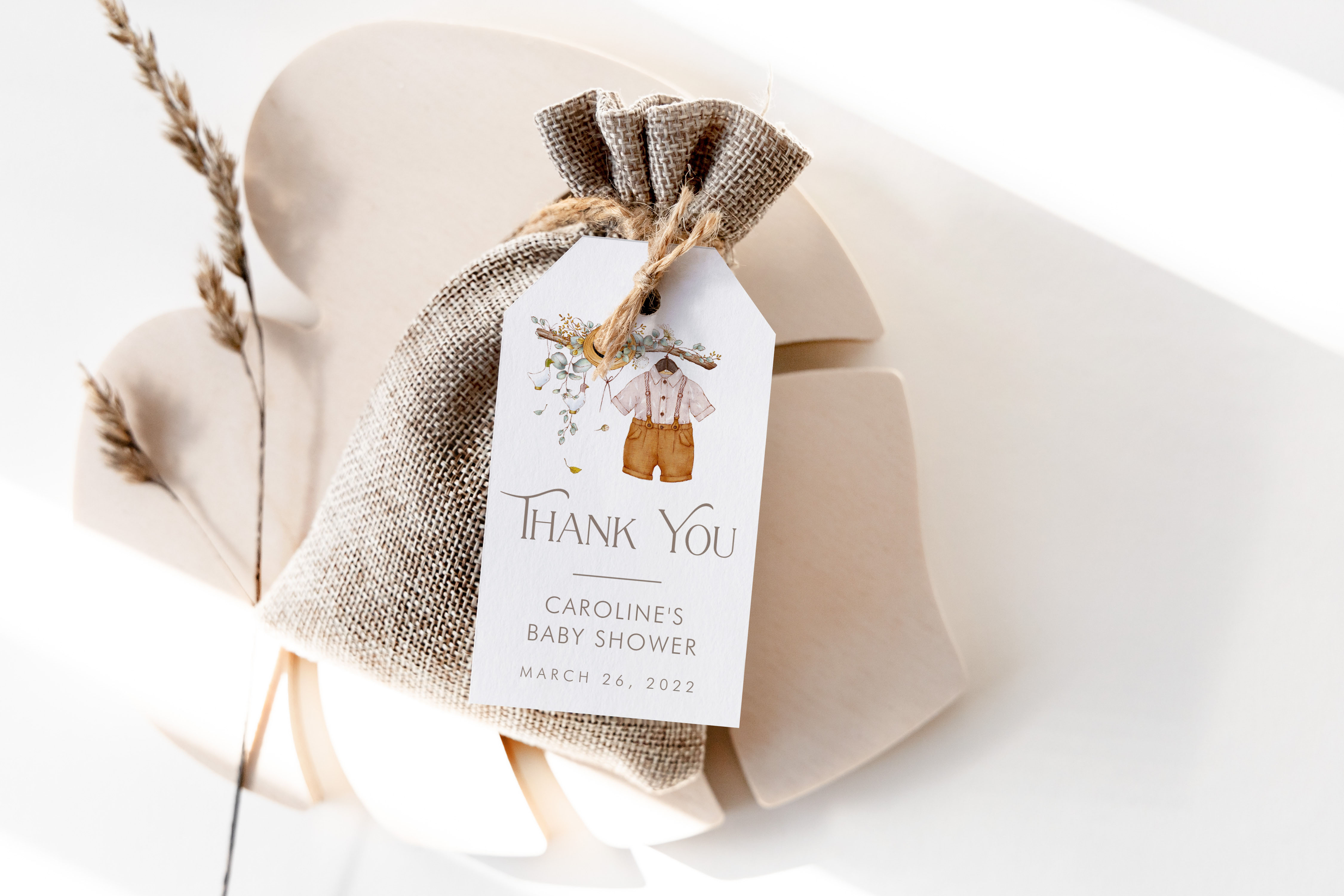 Storybook Rectangle Tags- Baby Boy design preview