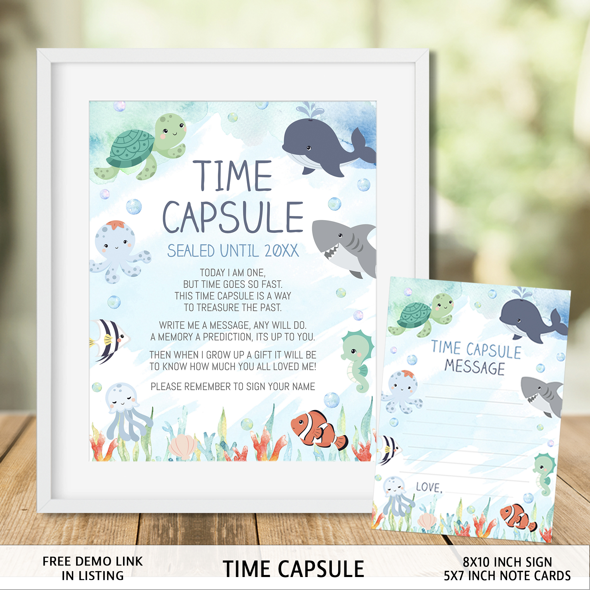 Time Capsule Set Cute Ocean Blue design preview