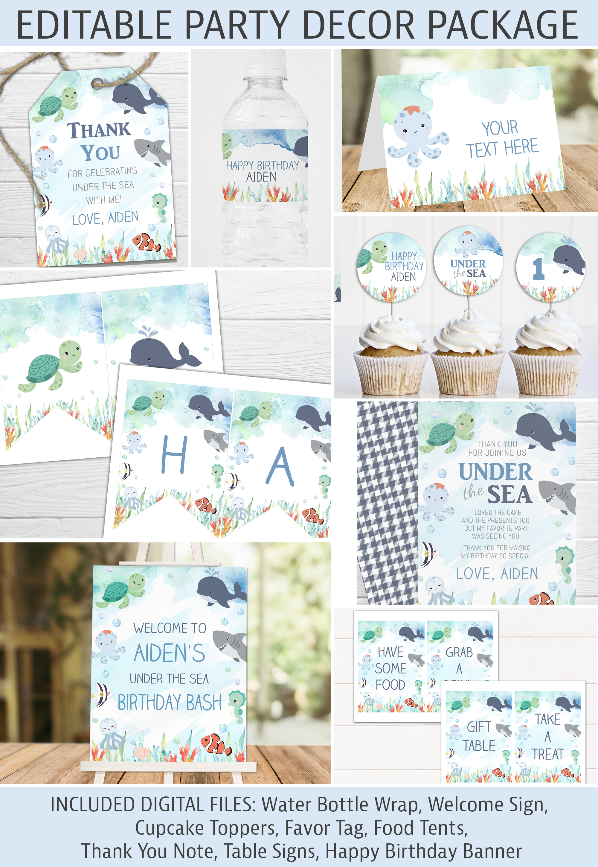 Cute Ocean Boy - Party Package design preview
