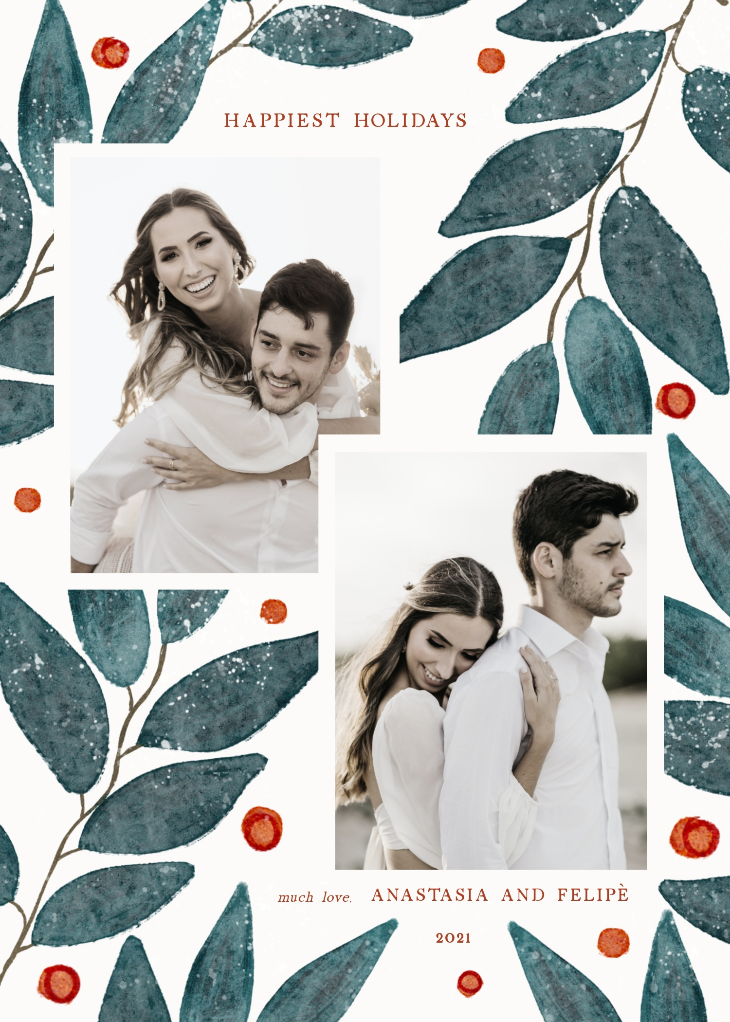Leaves Berries Multiphoto design preview
