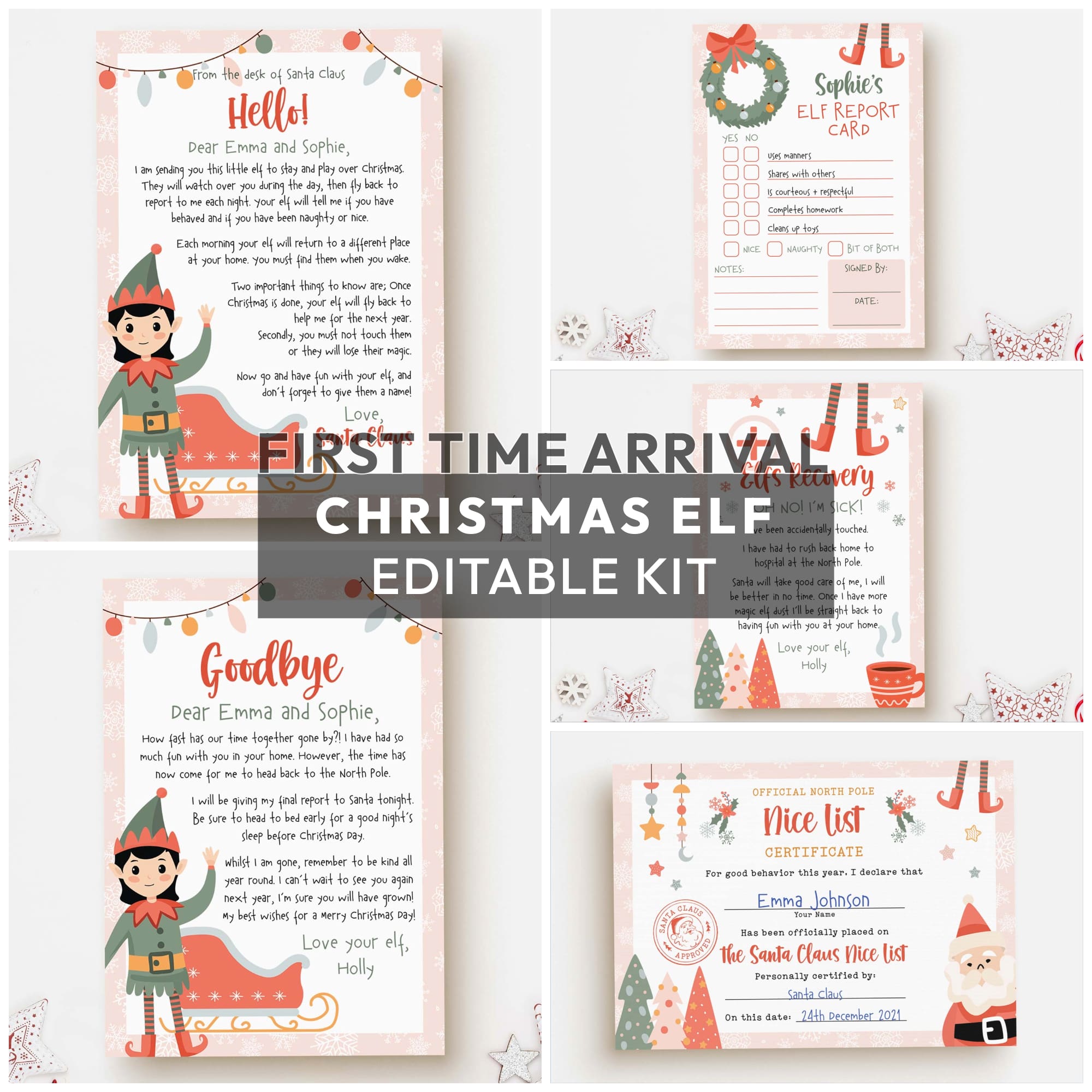 Christmas Elf Girl BUNDLE x5 1st Arrival design preview