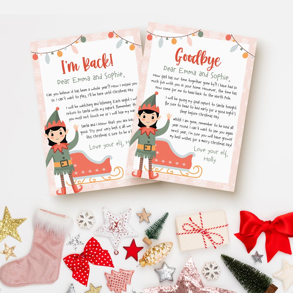 Christmas Elf Girl BUNDLE x2 Arrival Goodbye design preview