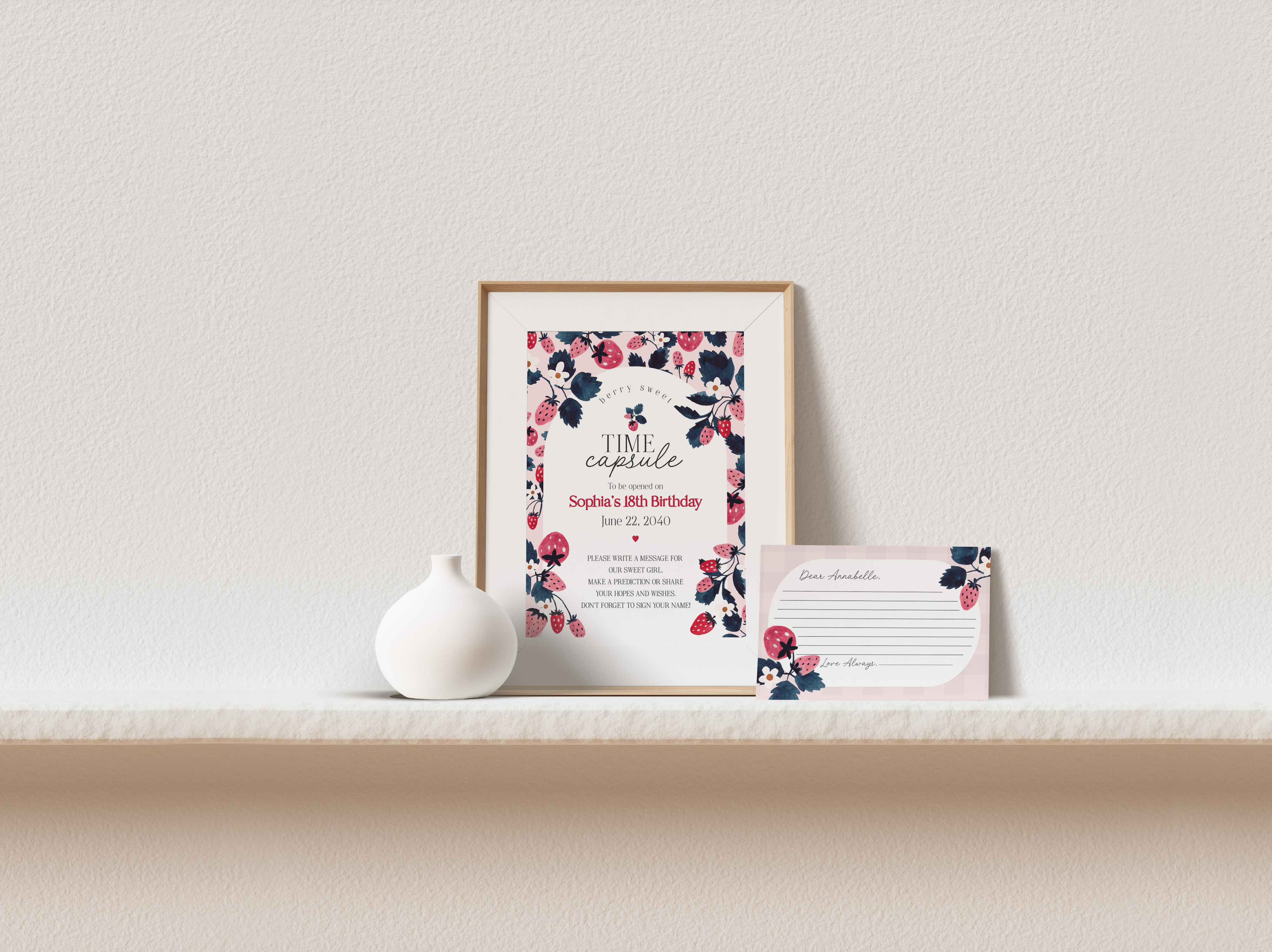 pink strawberry - time capsule design preview