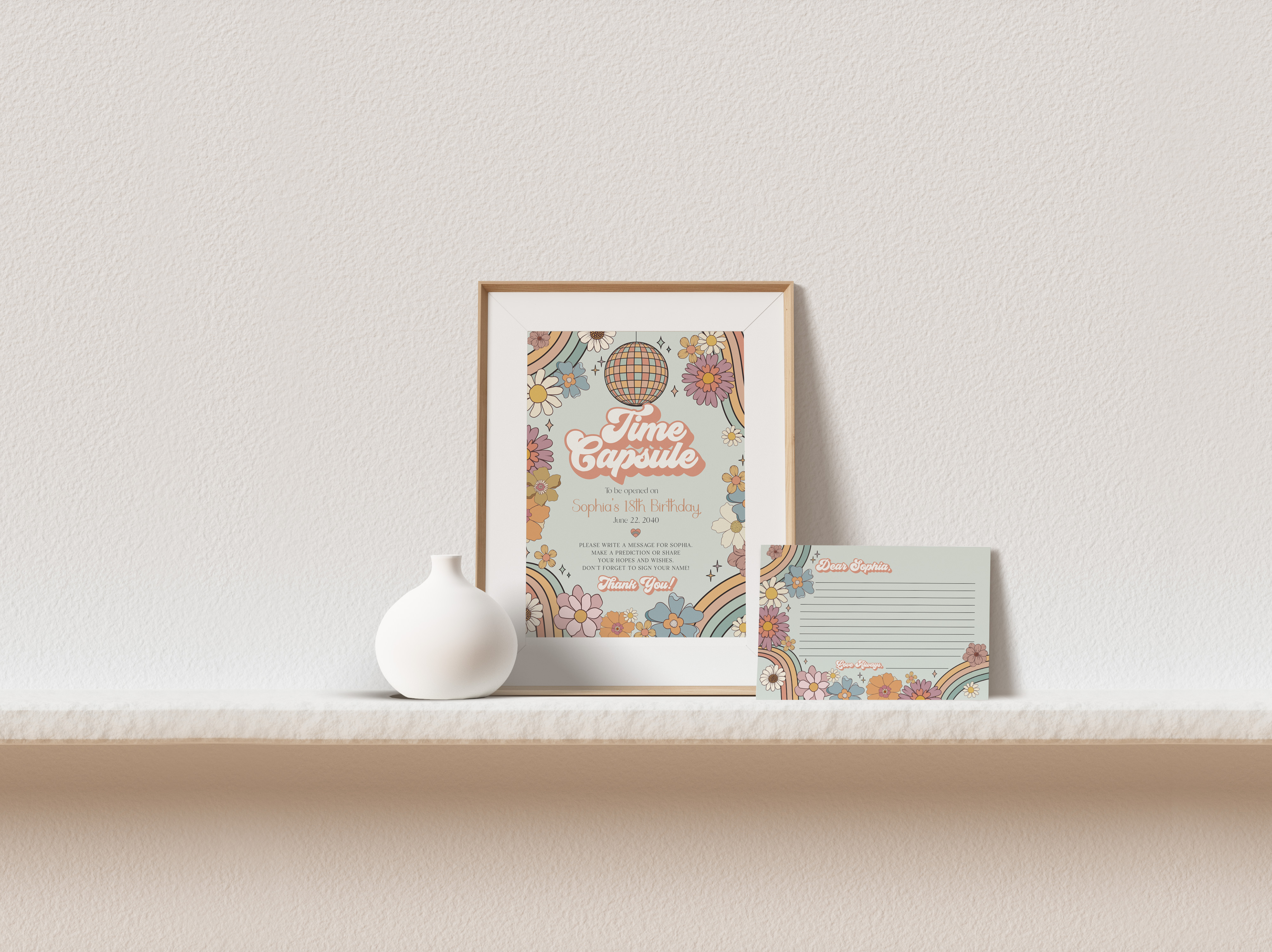 groovy floral - time capsule design preview