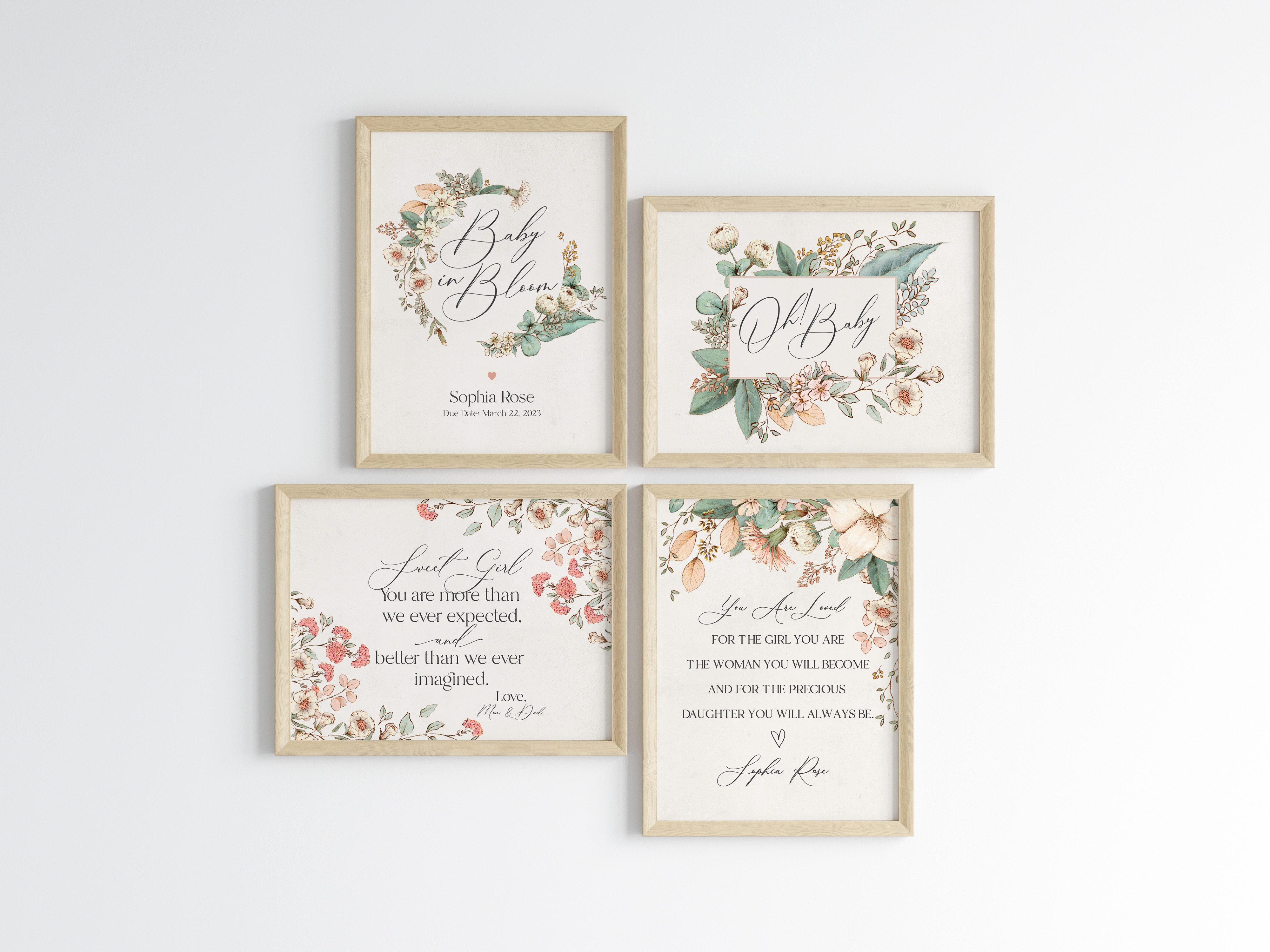 blush floral - party decor design preview