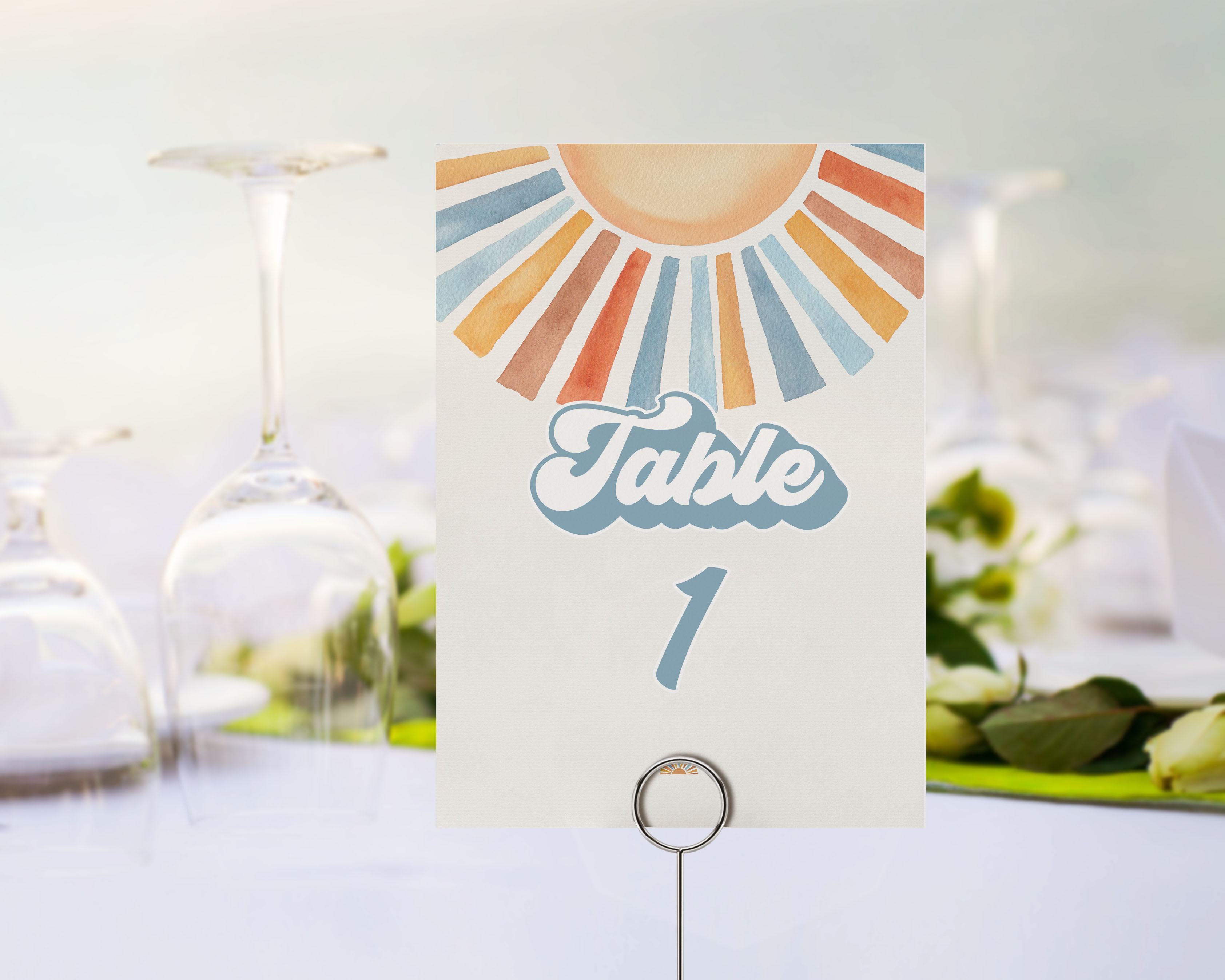 here comes the son - table numbers design preview