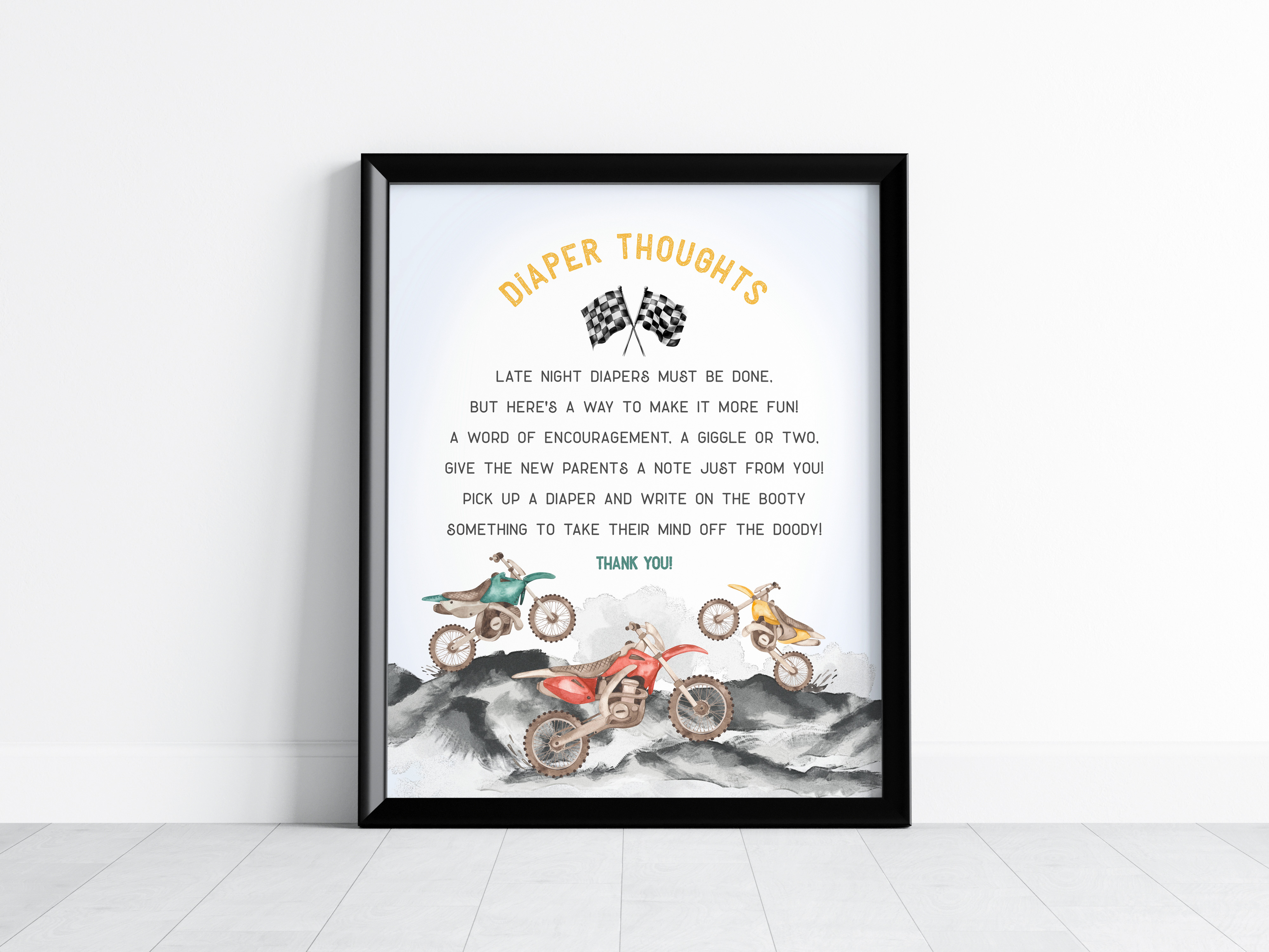 dirt bike - diaper thoughts design preview