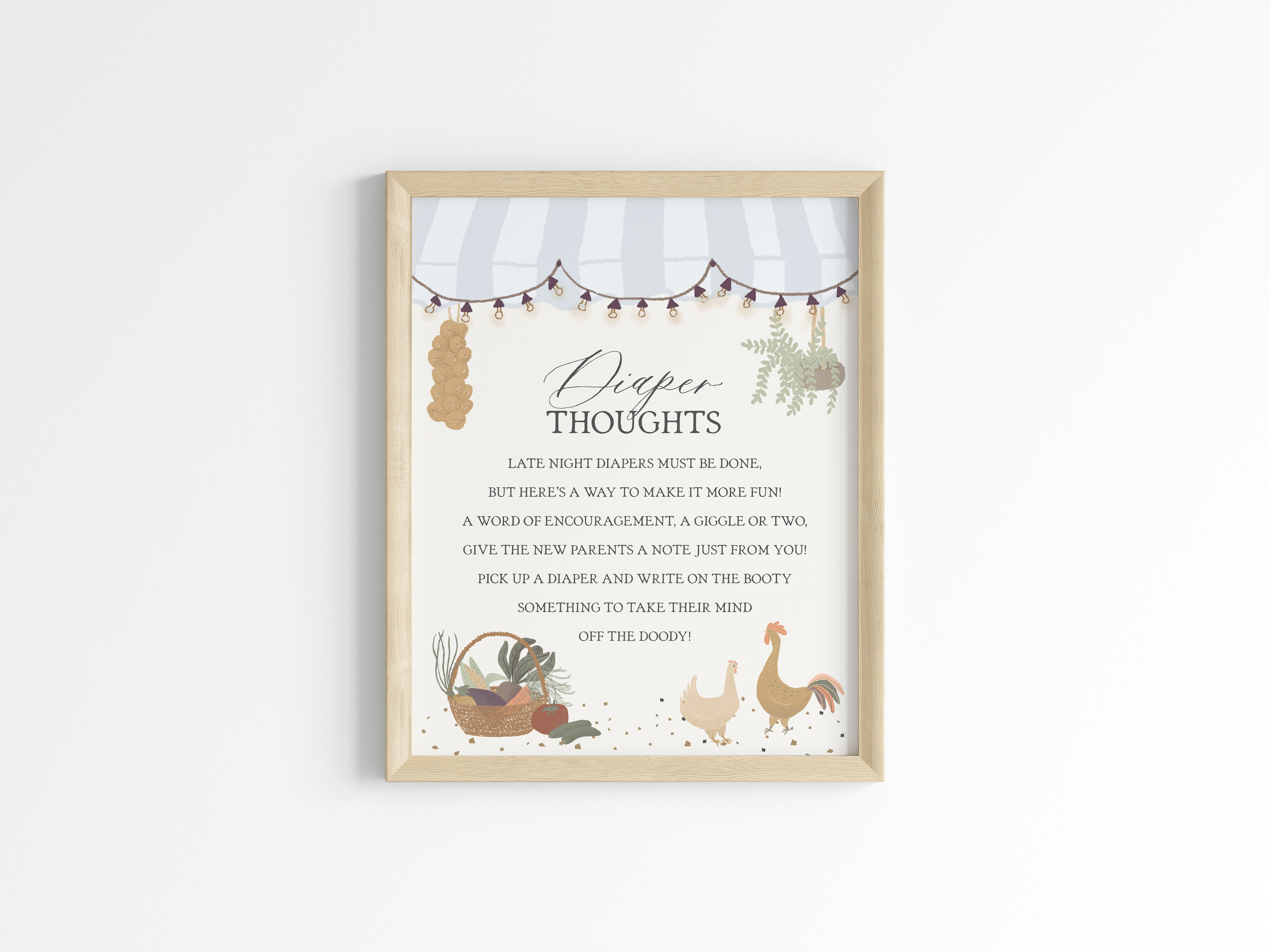 blue farmers market - diaper thoughts design preview