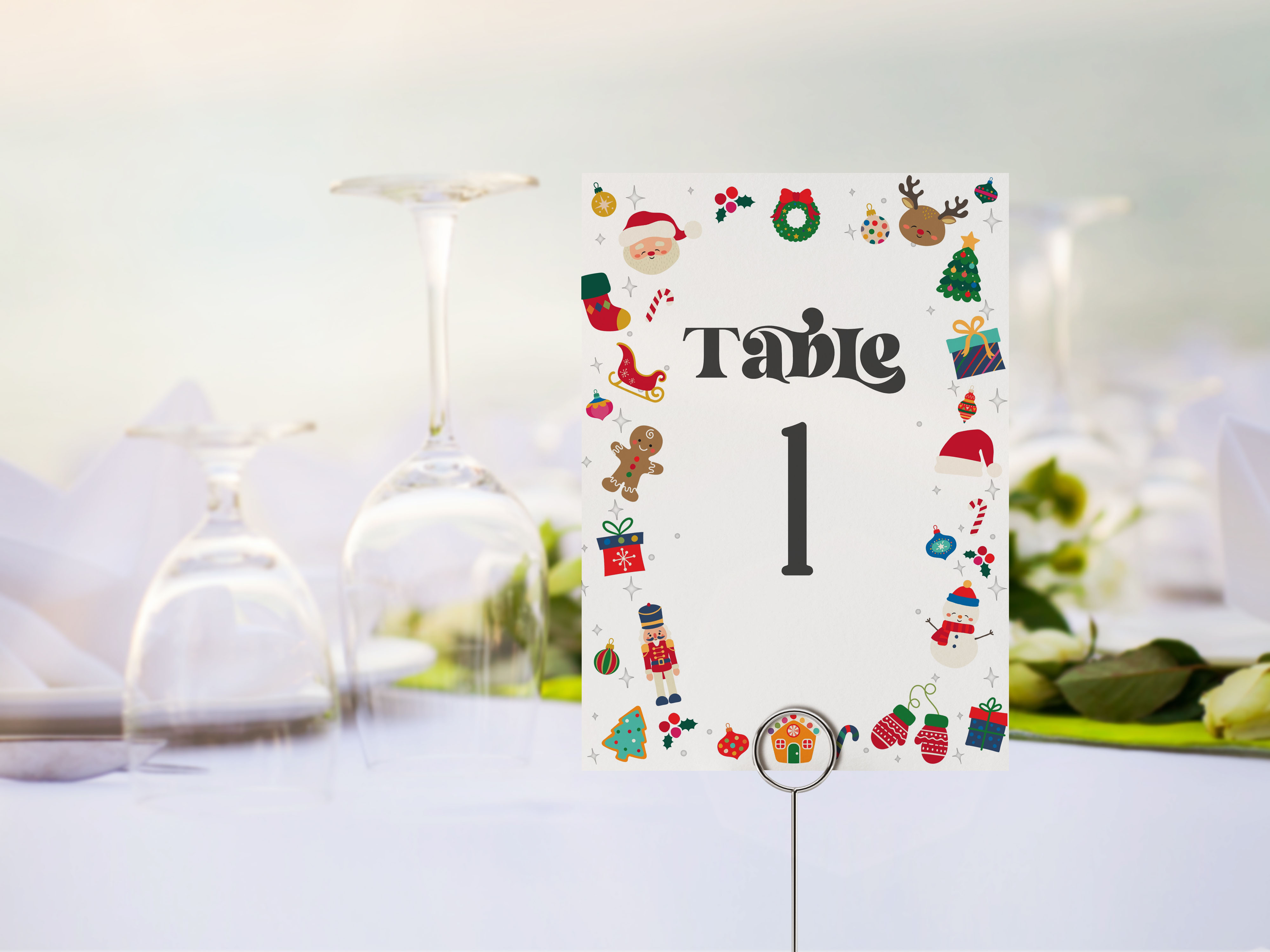 oh what fun - table numbers design preview