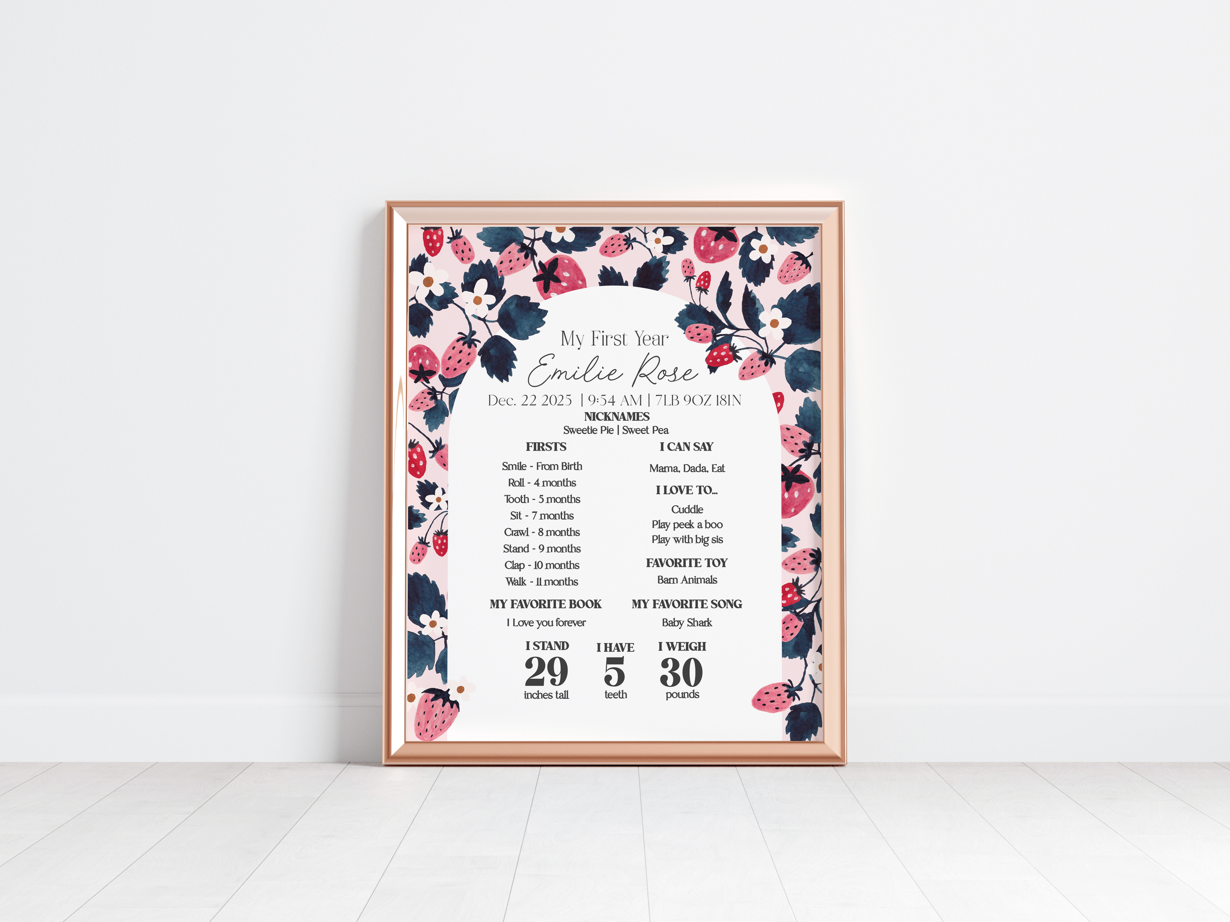 pink strawberry - my first year design preview