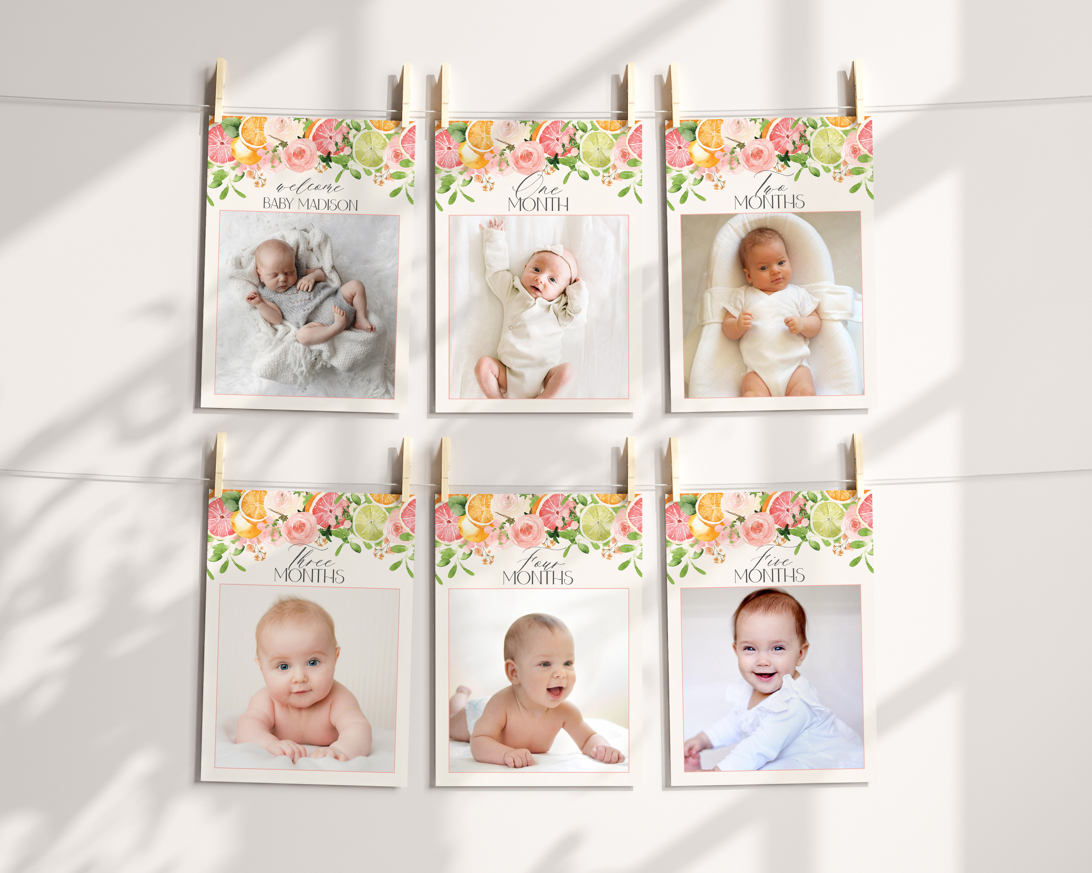 pastel citrus - milestone banner design preview