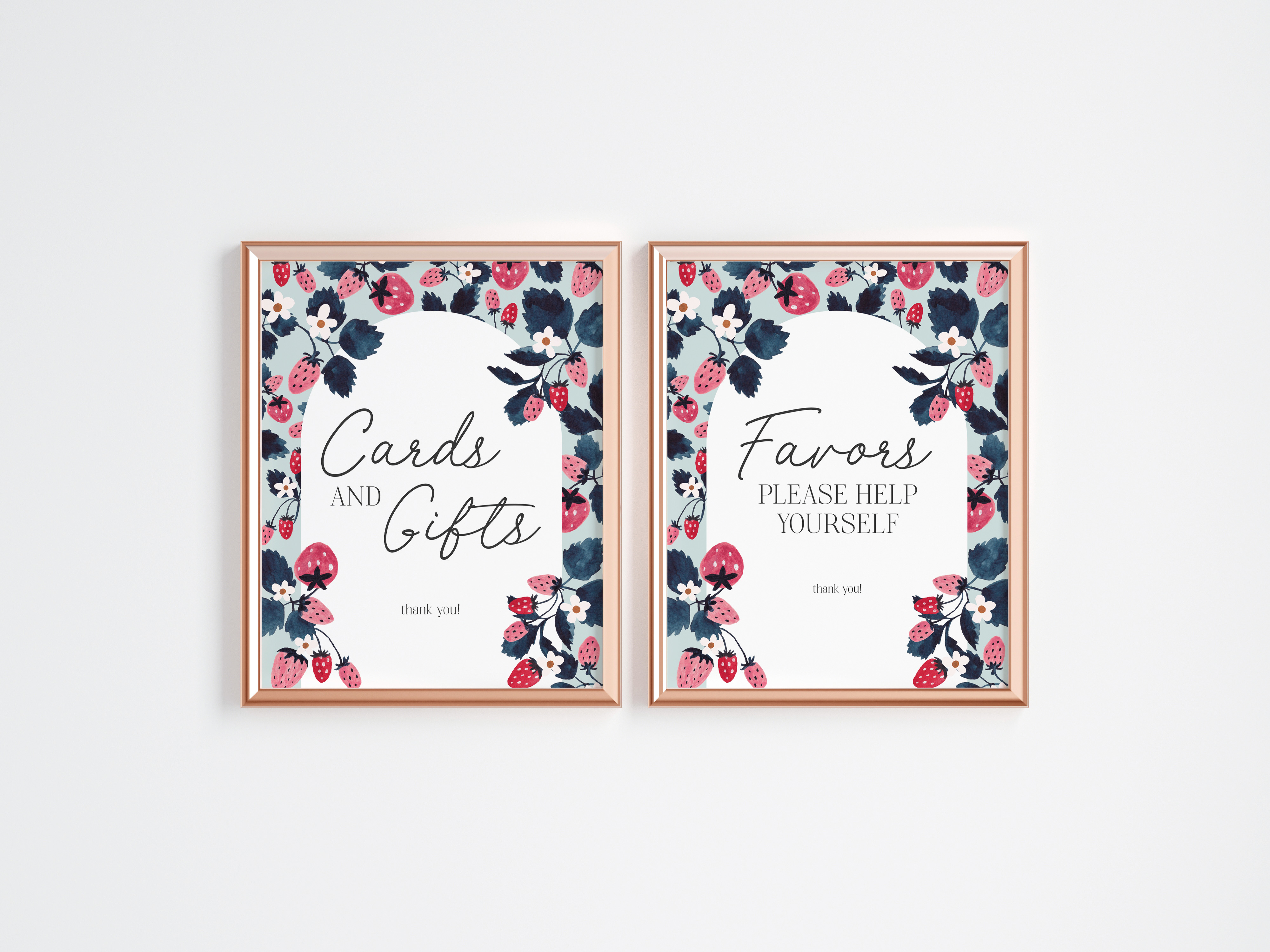 mint strawberry - gifts and favors design preview
