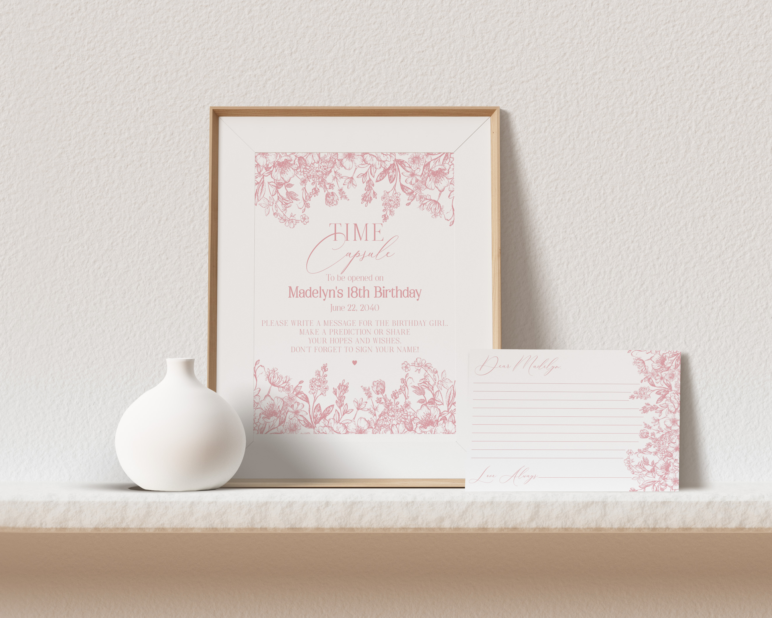 pink chinoiserie - time capsule design preview