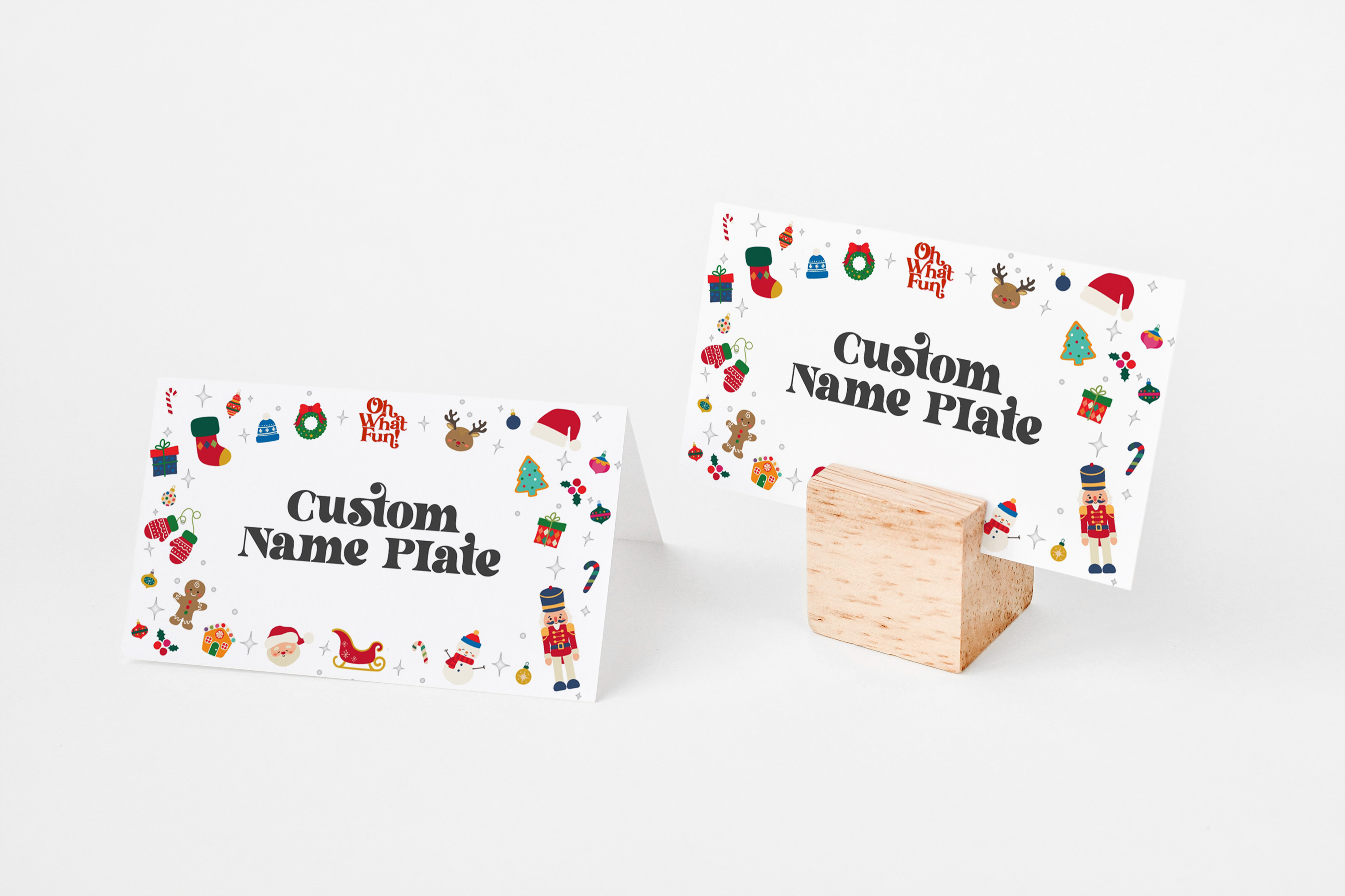 oh what fun - place cards design preview