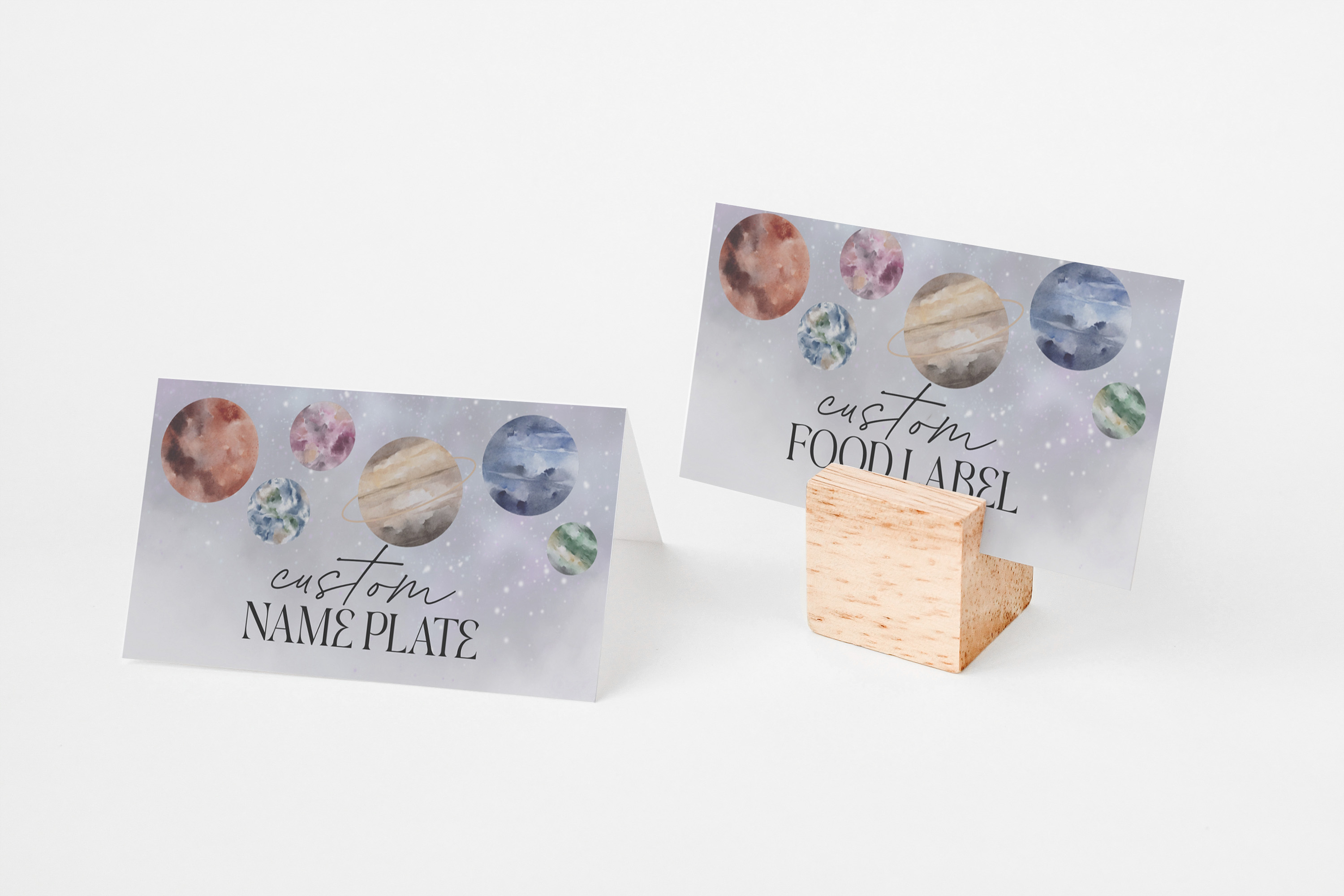 outer space - placecards design preview