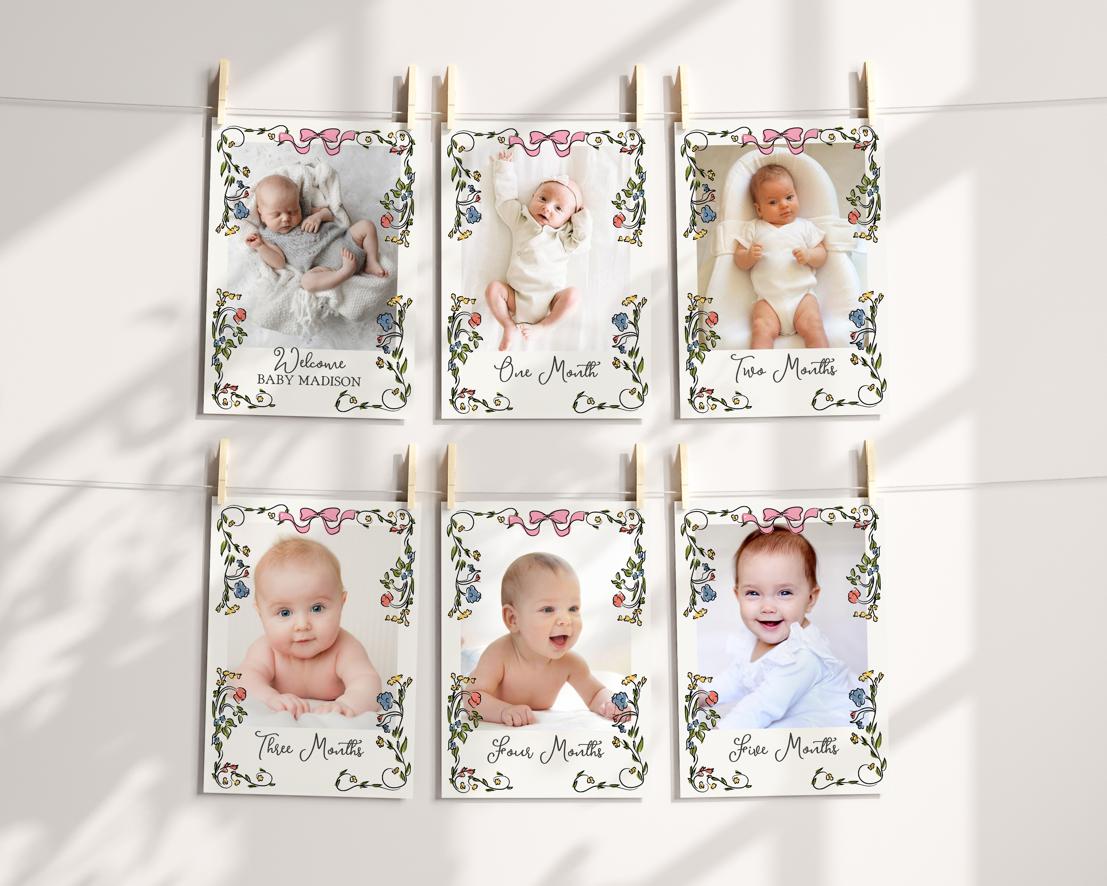 whimsical floral - milestone banner design preview