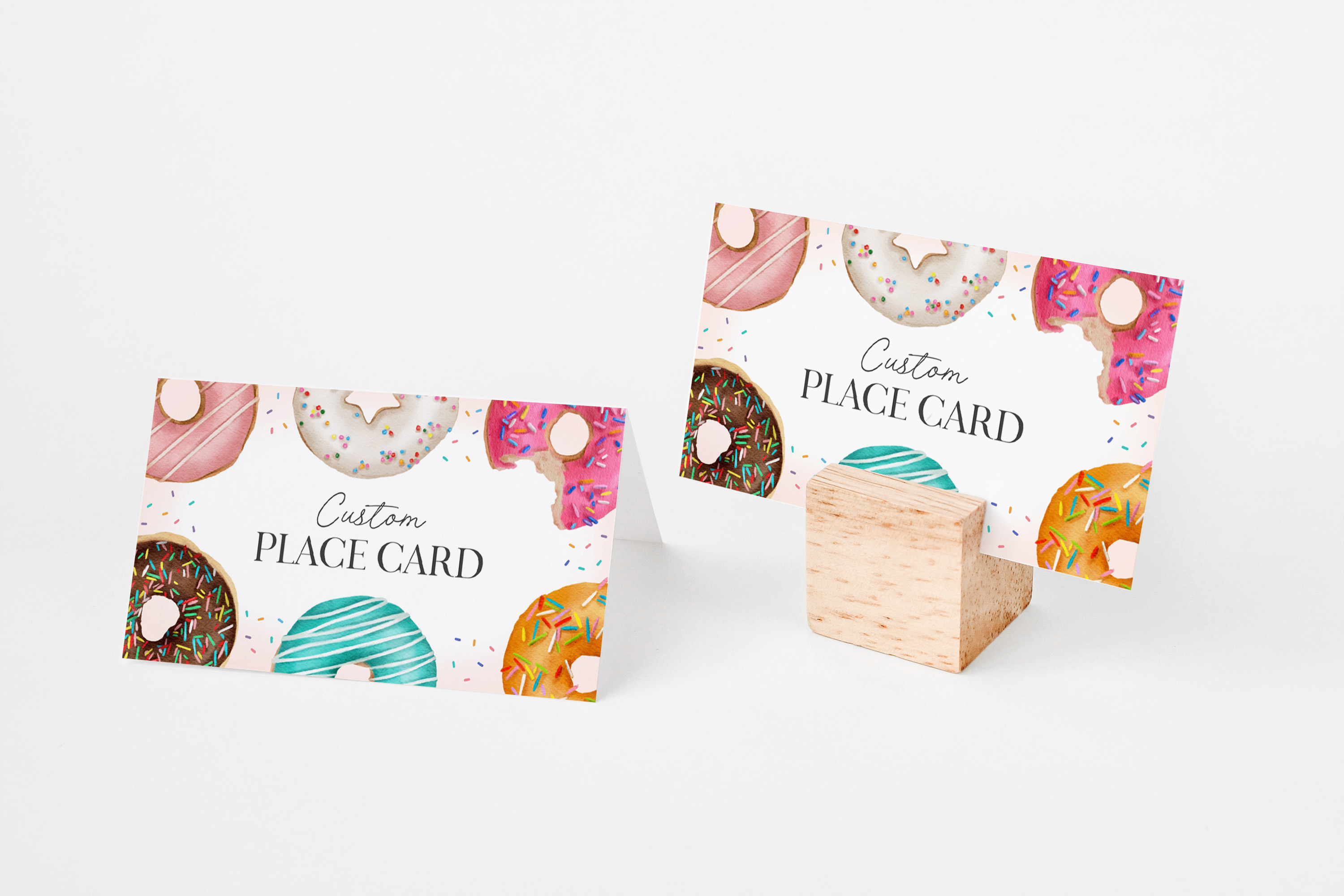 donut - place cards design preview