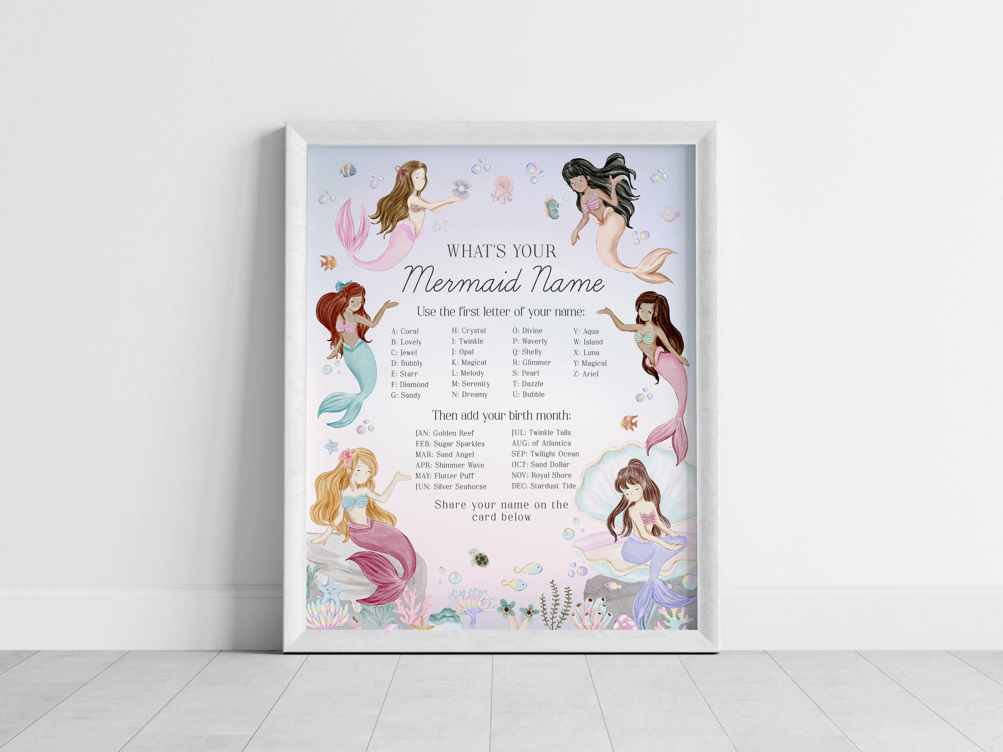 mermaid - mermaid name design preview