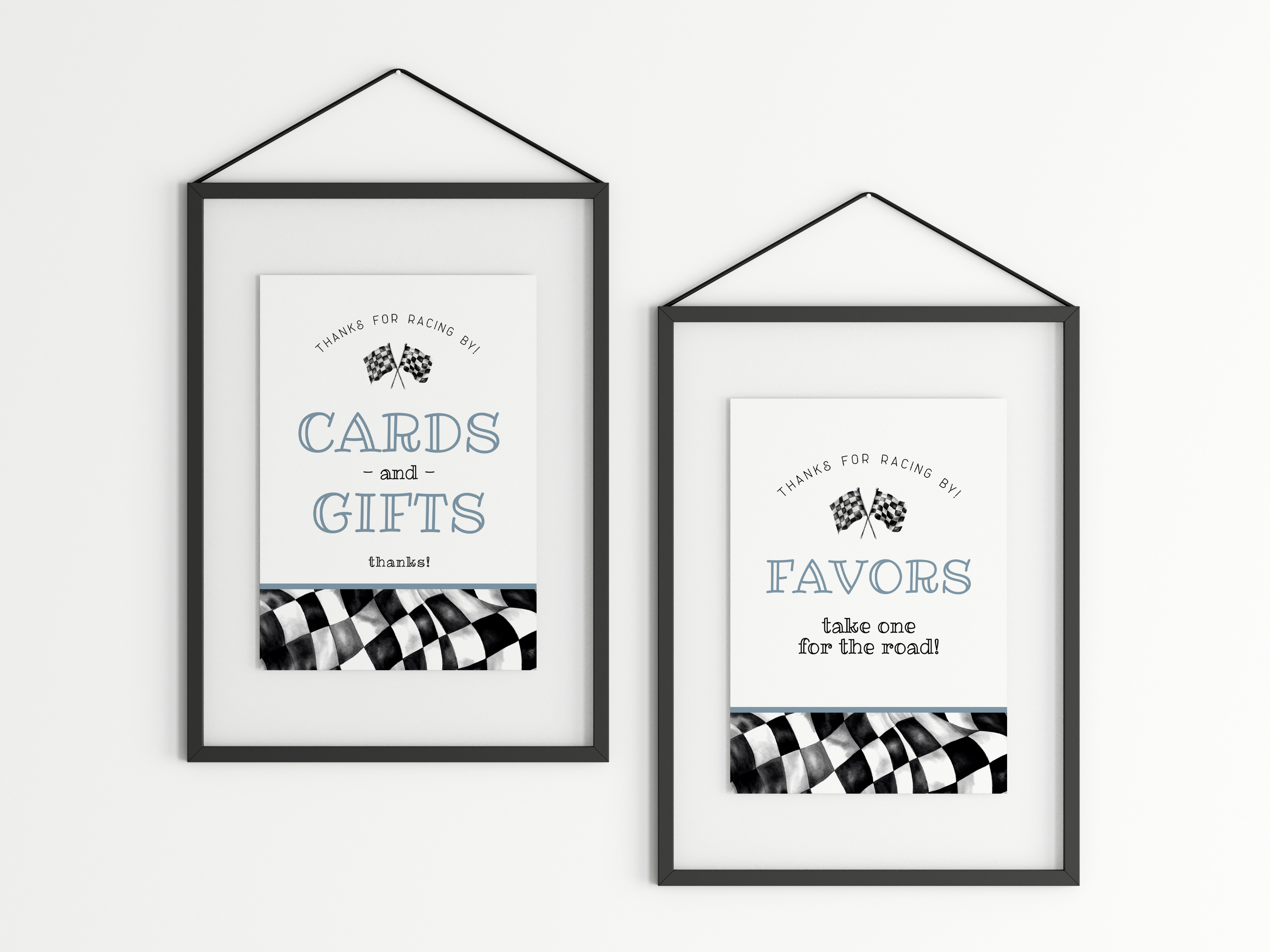 blue race car - gifts and favors design preview