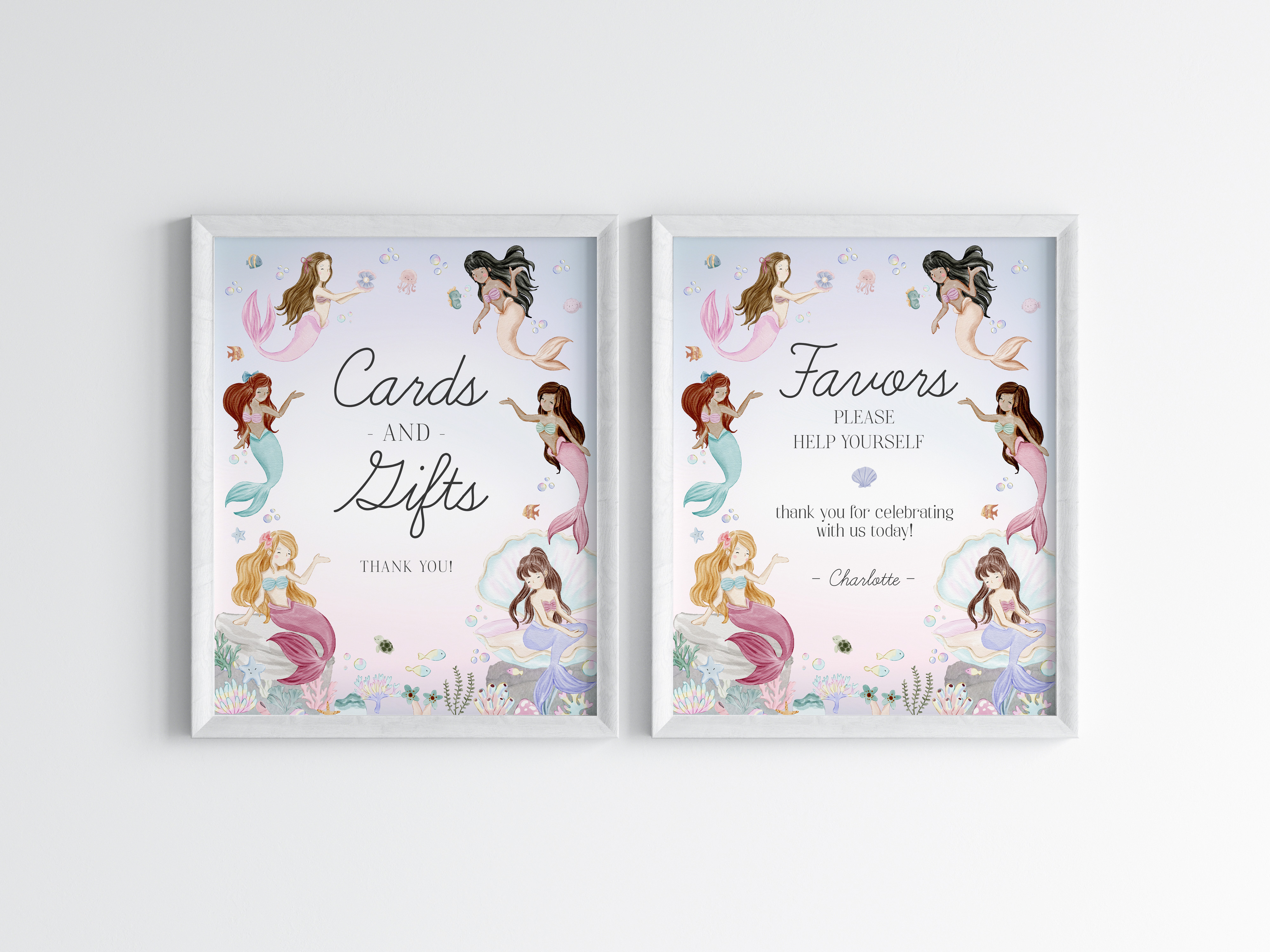 mermaid - gifts and favors design preview