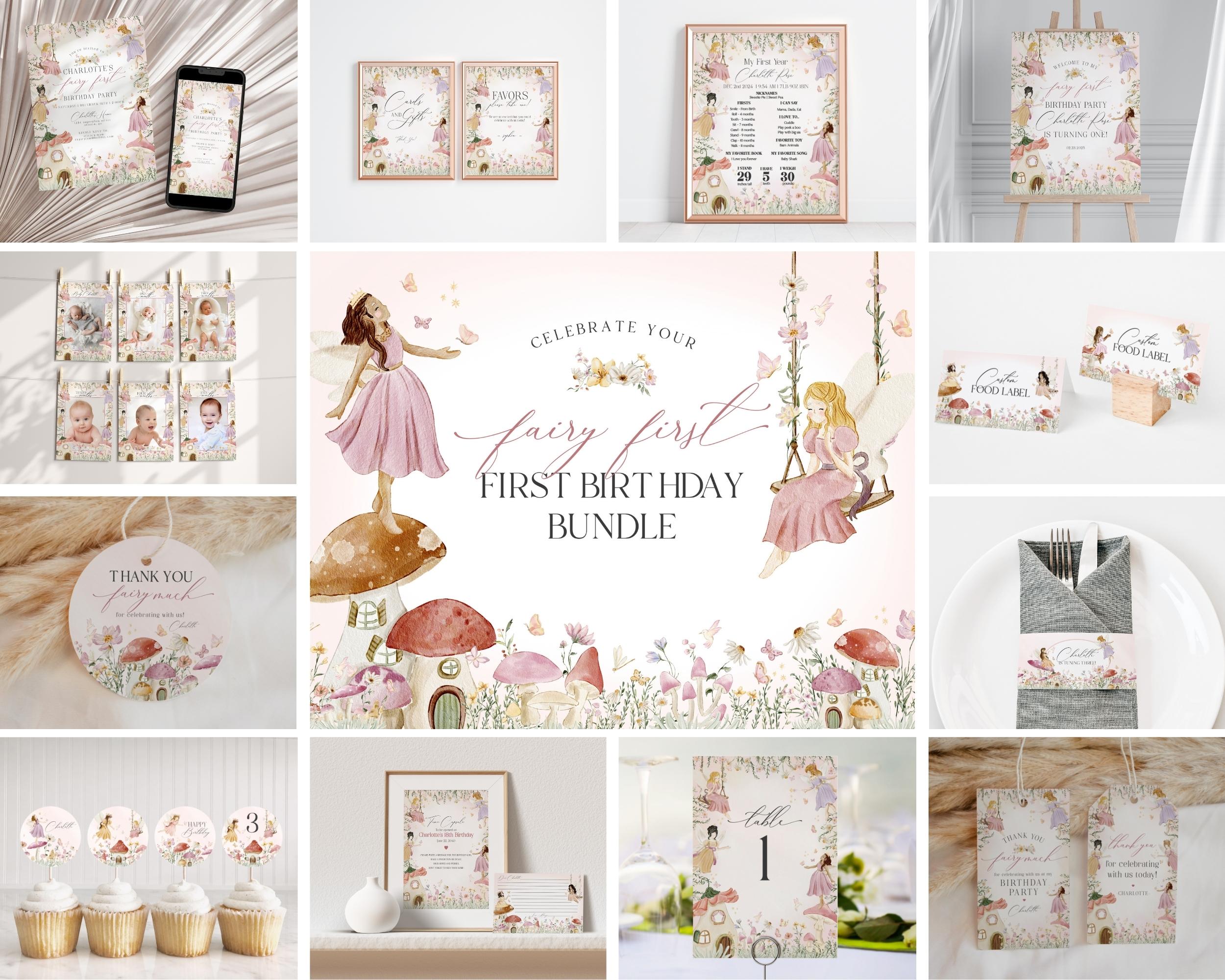 fairy - first birthday bundle design preview