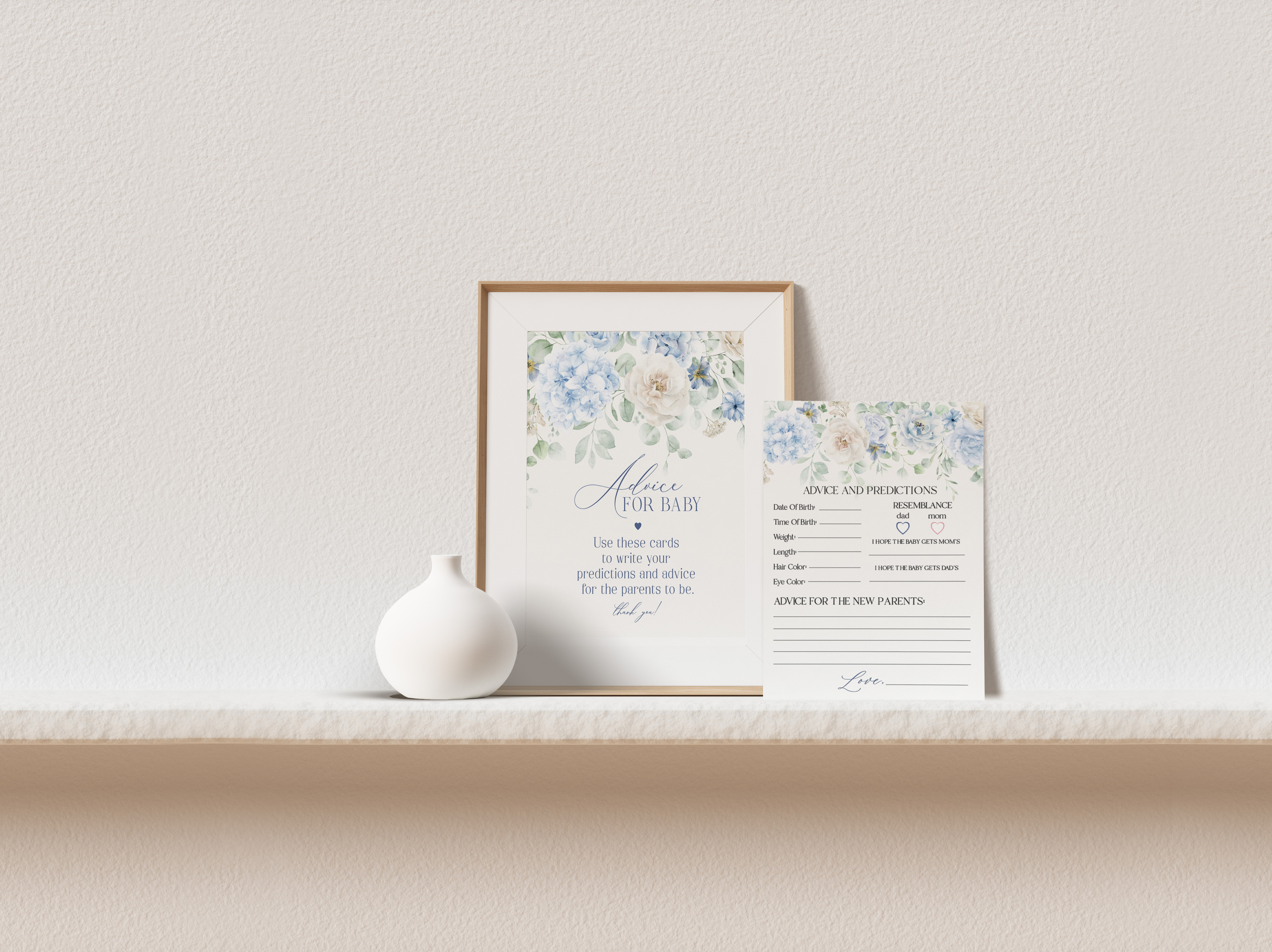 blue floral - advice for baby design preview