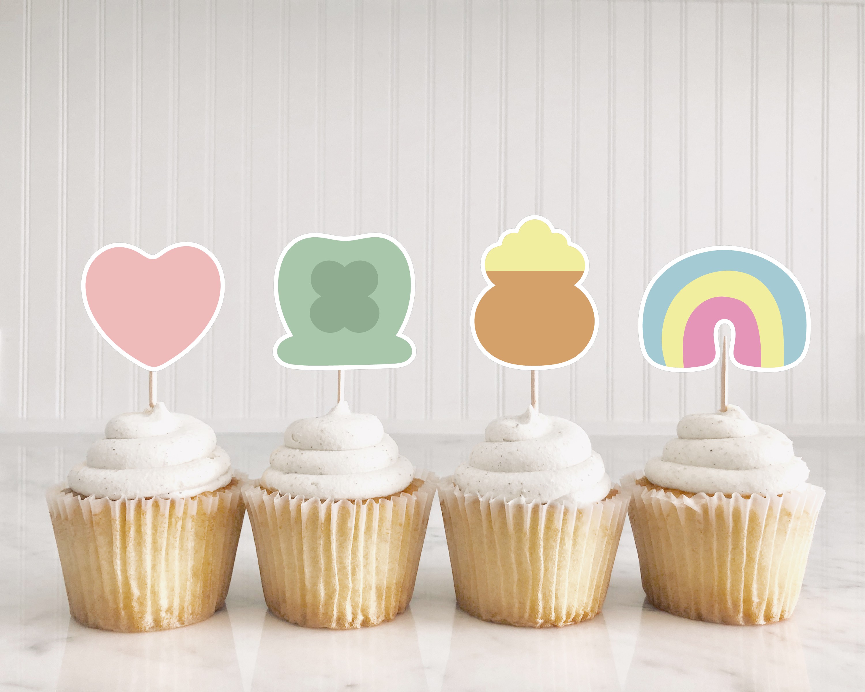 lucky charm - cupcake toppers design preview