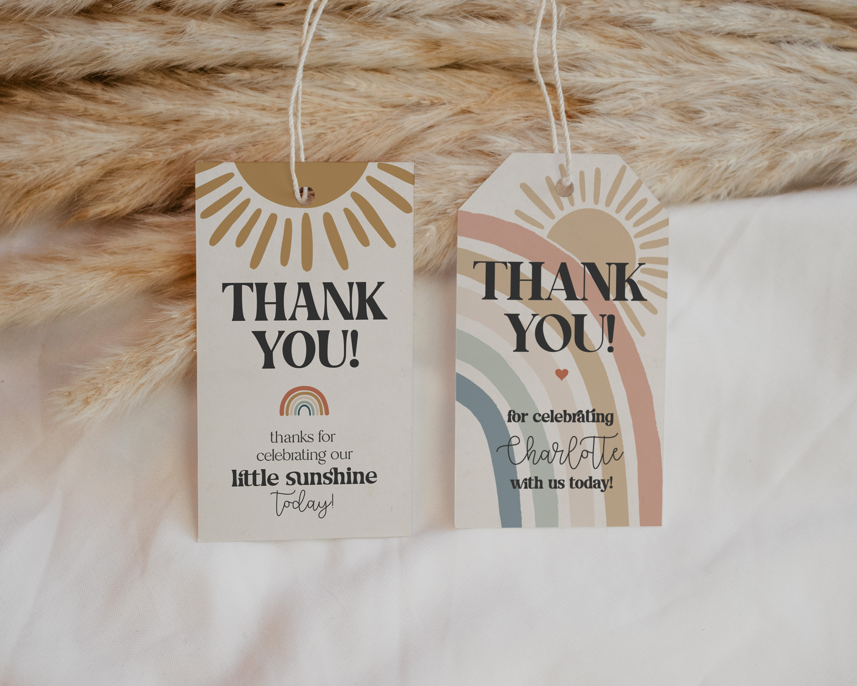 sunshine - birthday tags design preview