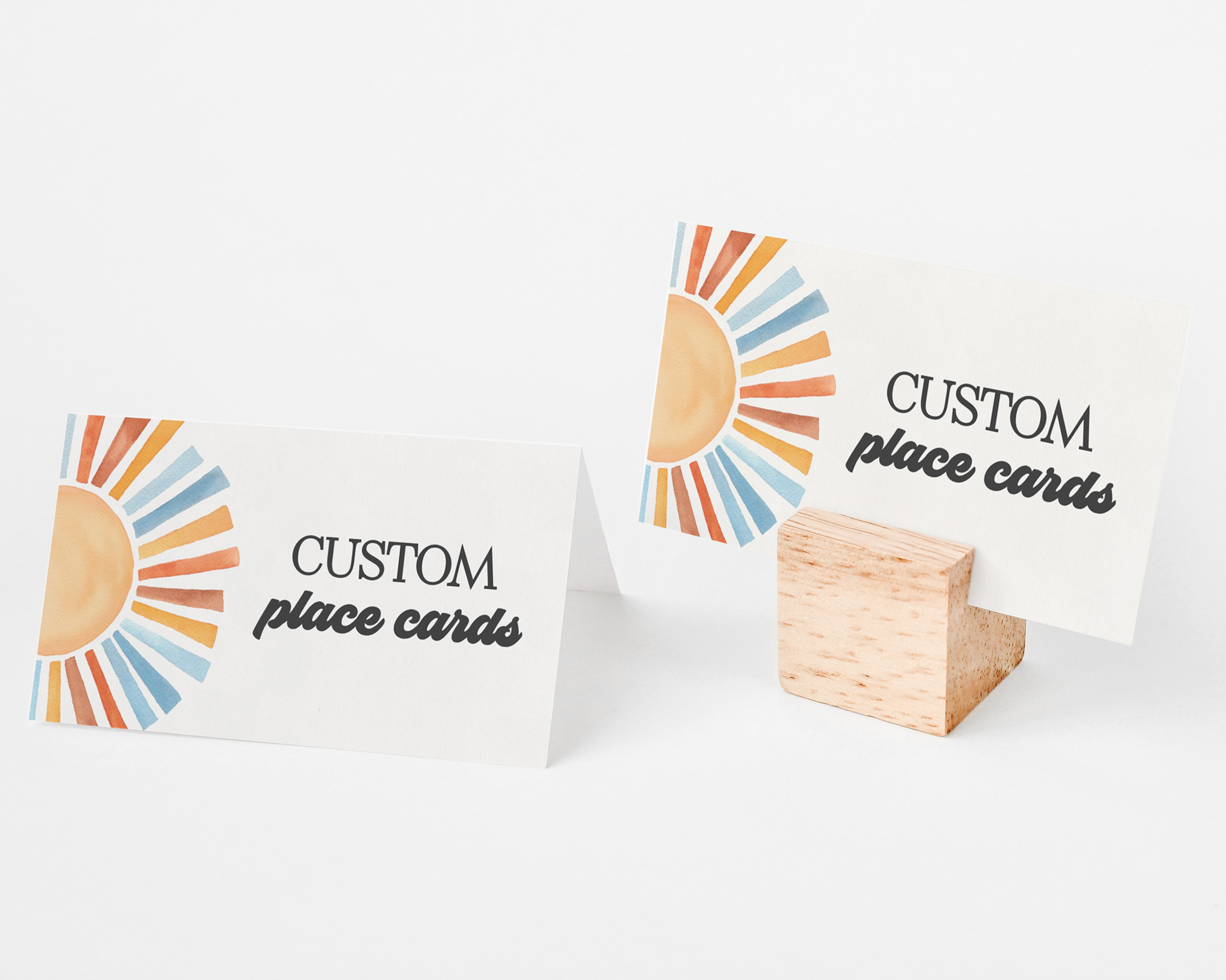 here comes the son - place cards design preview