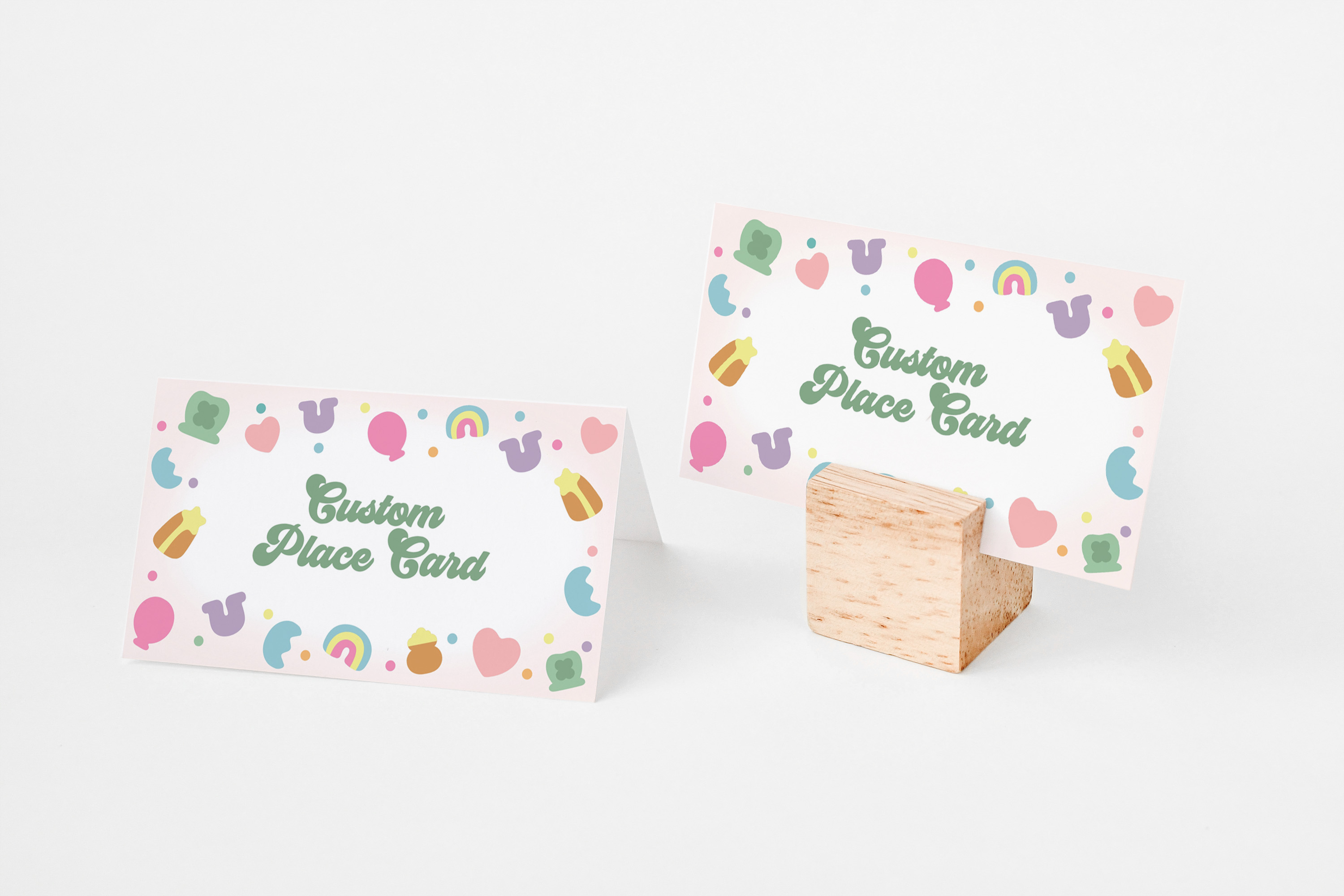 lucky charm - place cards design preview