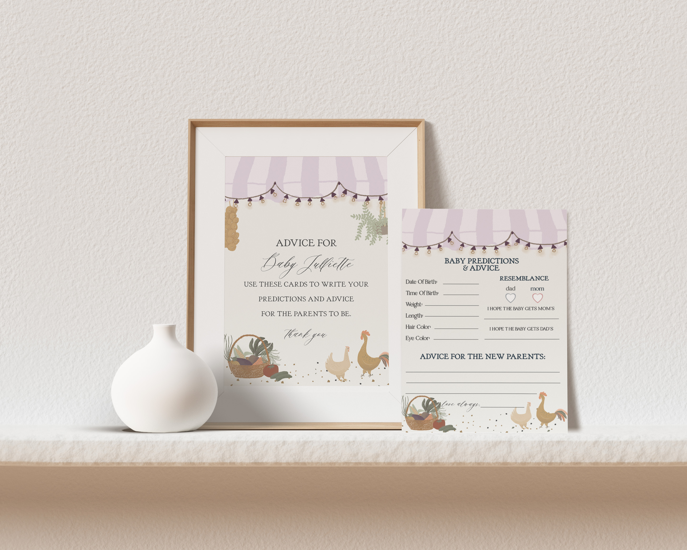 pink farmers market - advice for baby design preview