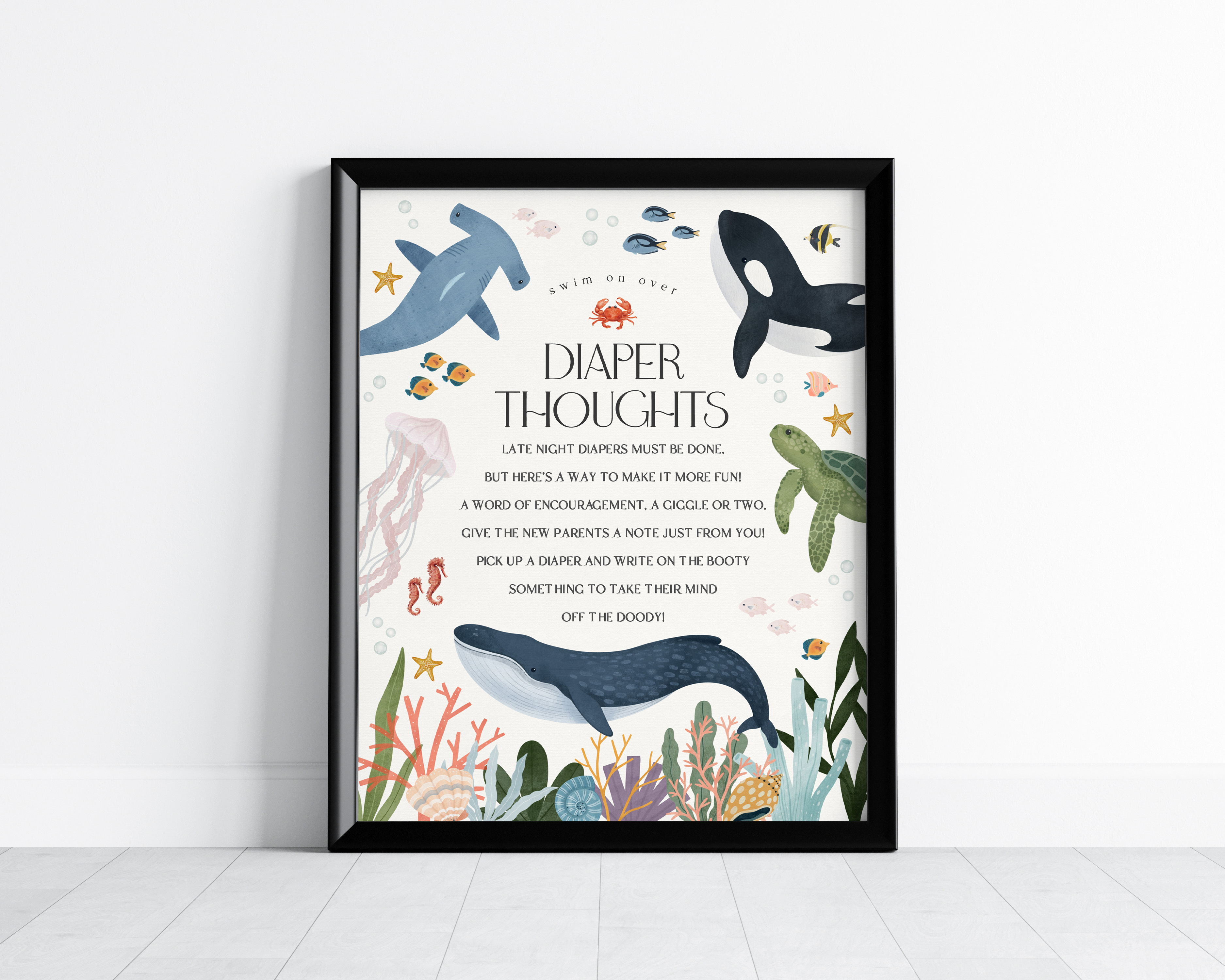 under the sea - diaper thoughts design preview