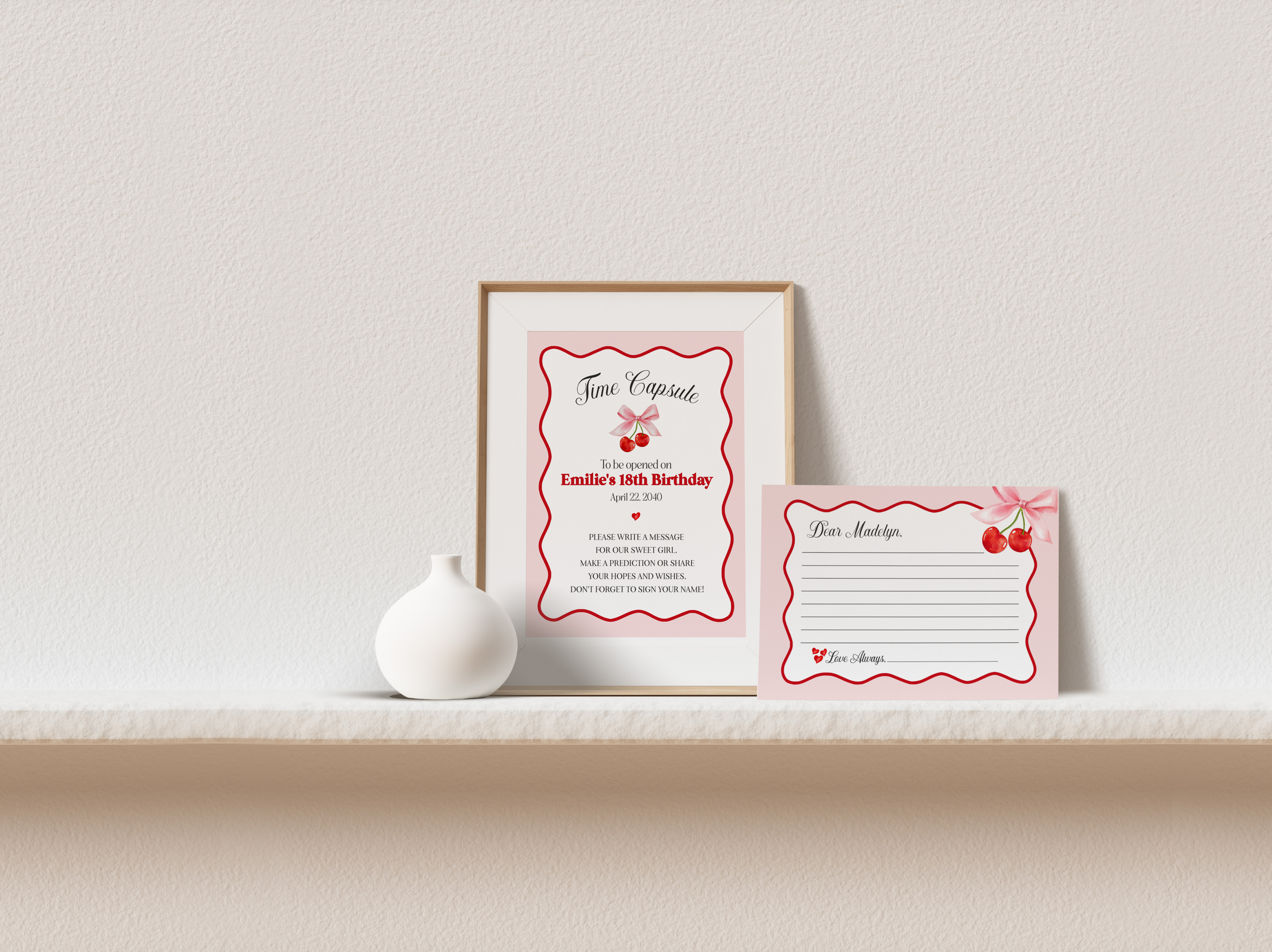 cherry - time capsule design preview