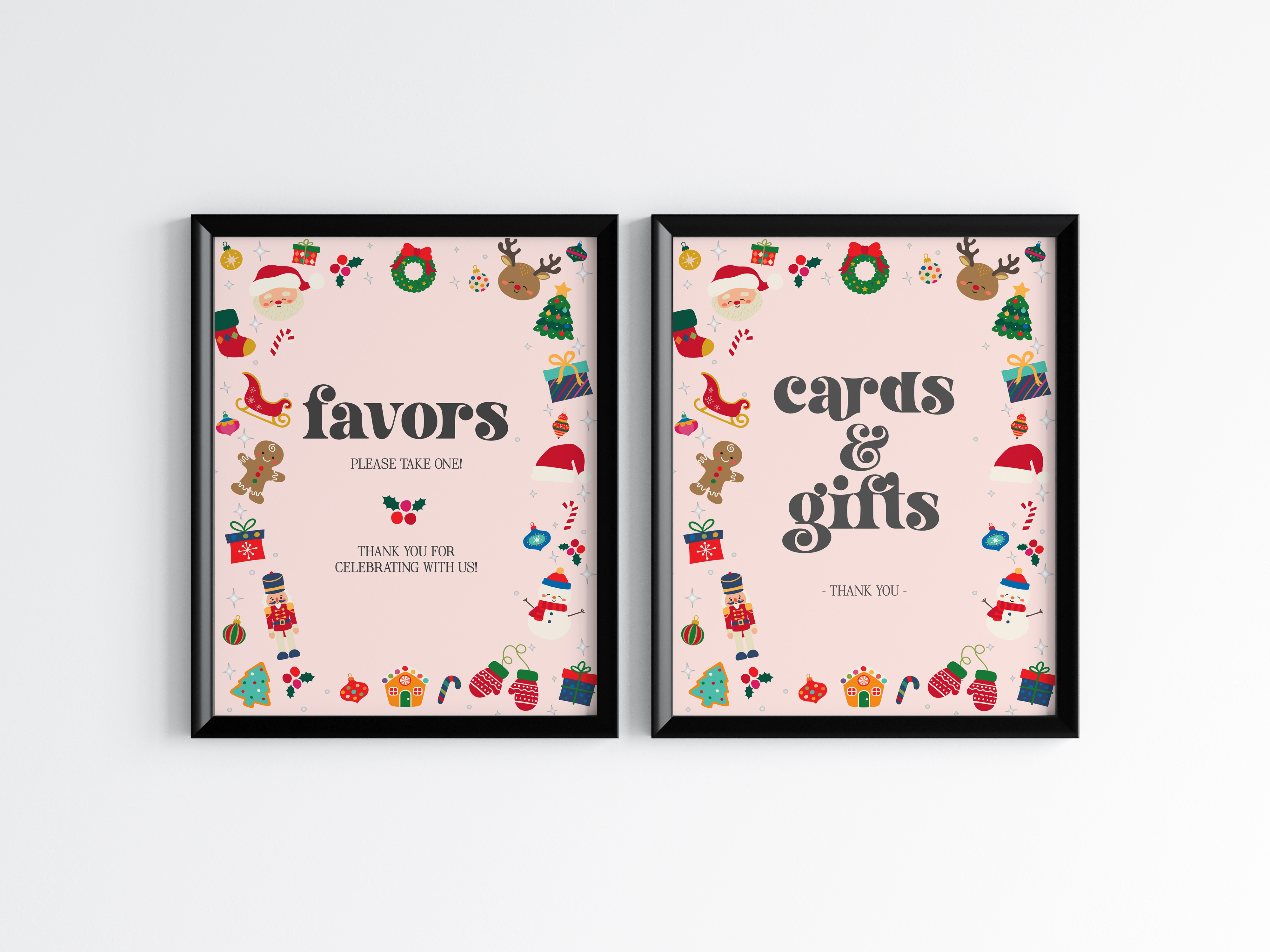 pink oh what fun - gifts and favors sign design preview