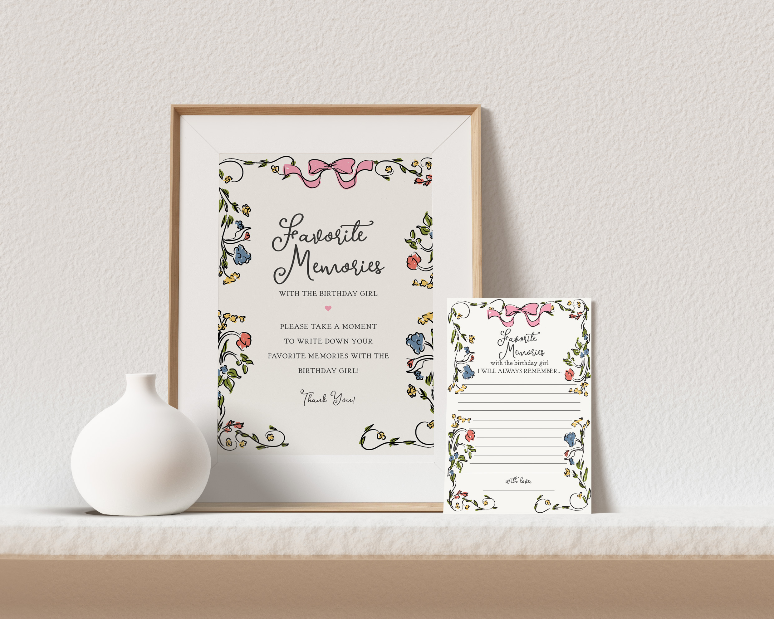 whimsical floral - favorite memories design preview