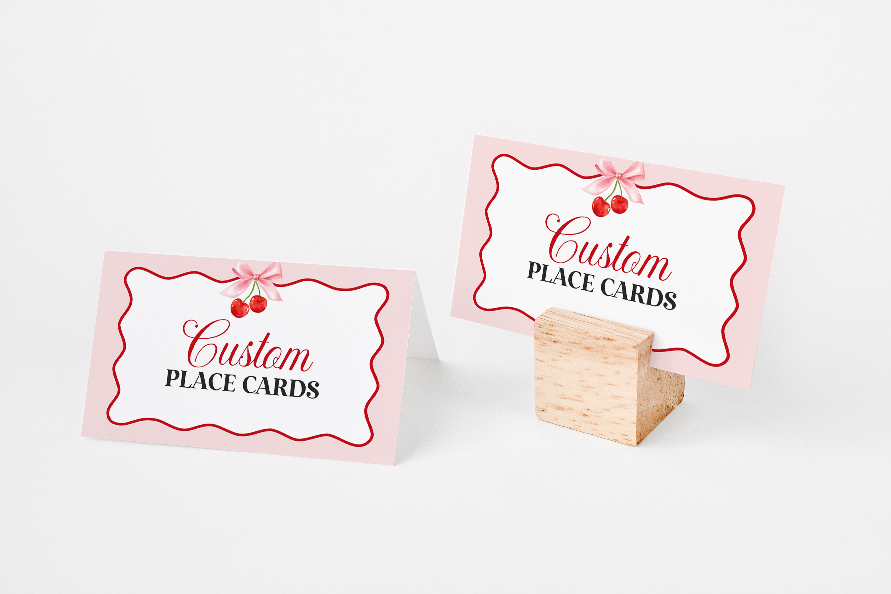 cherry - place cards design preview
