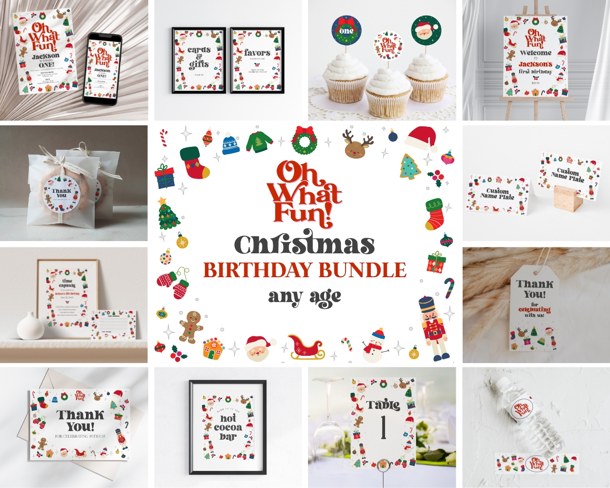 oh what fun - birthday bundle design preview
