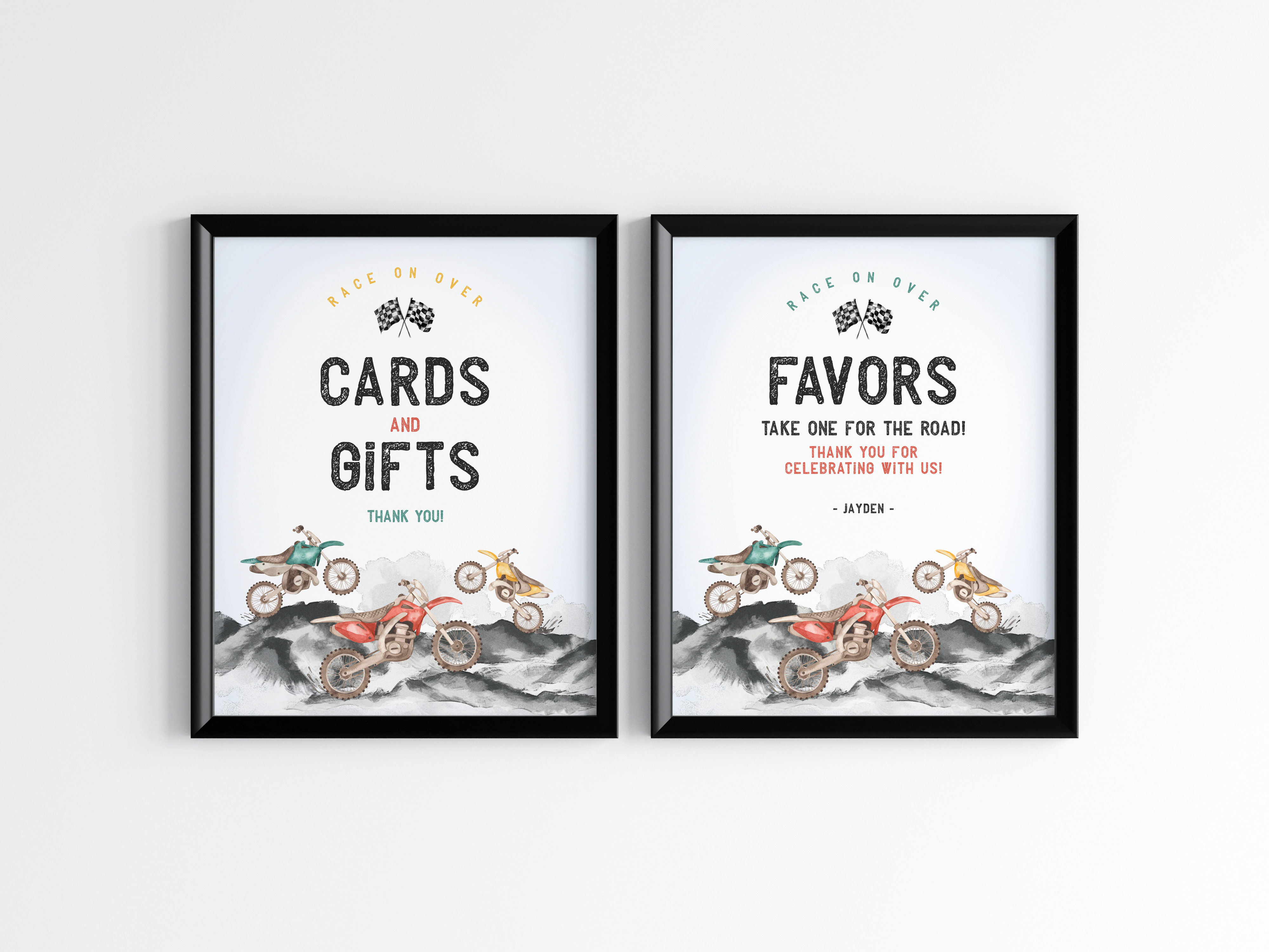 dirt bike - gifts and favors design preview