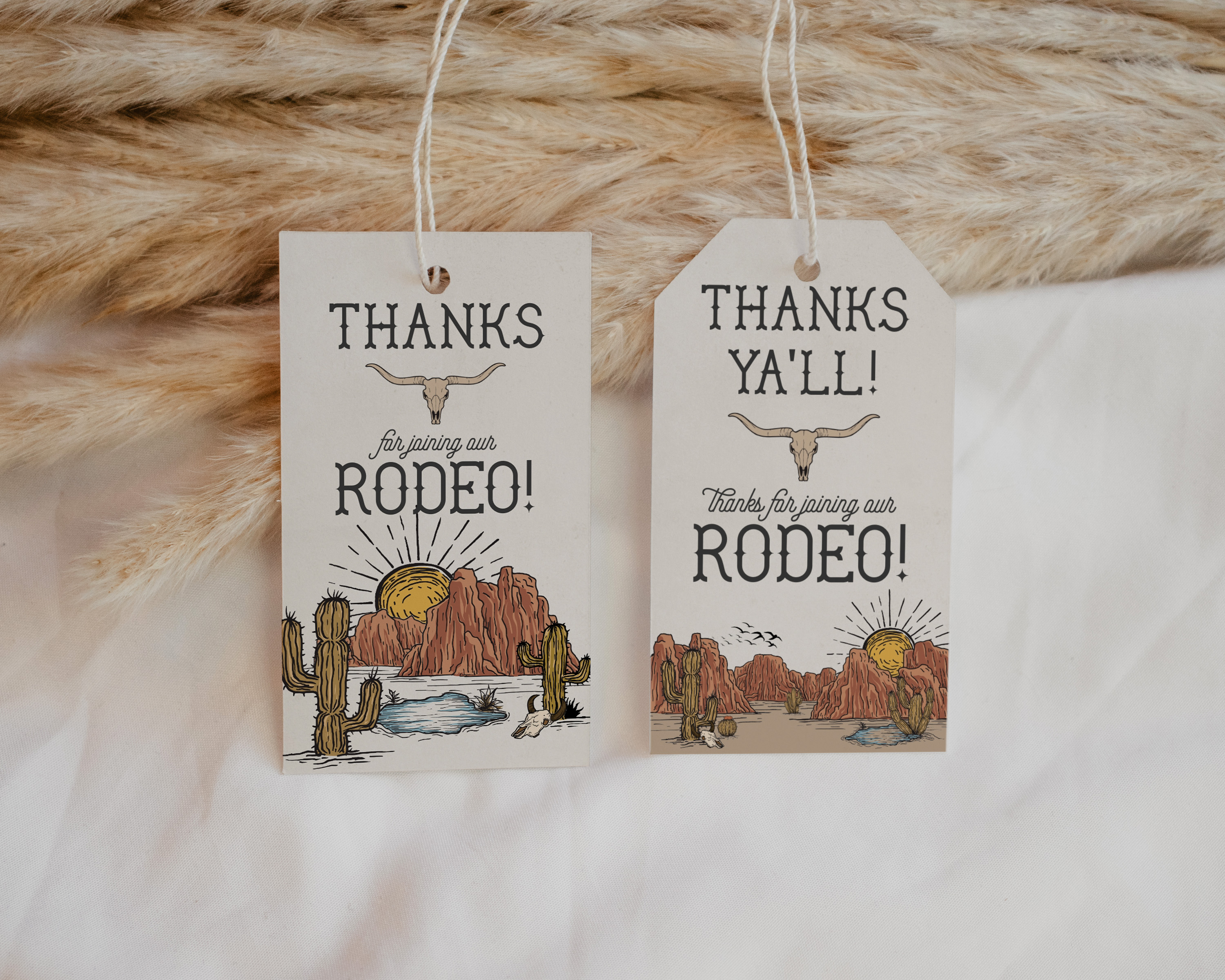 wild west - favor tags design preview