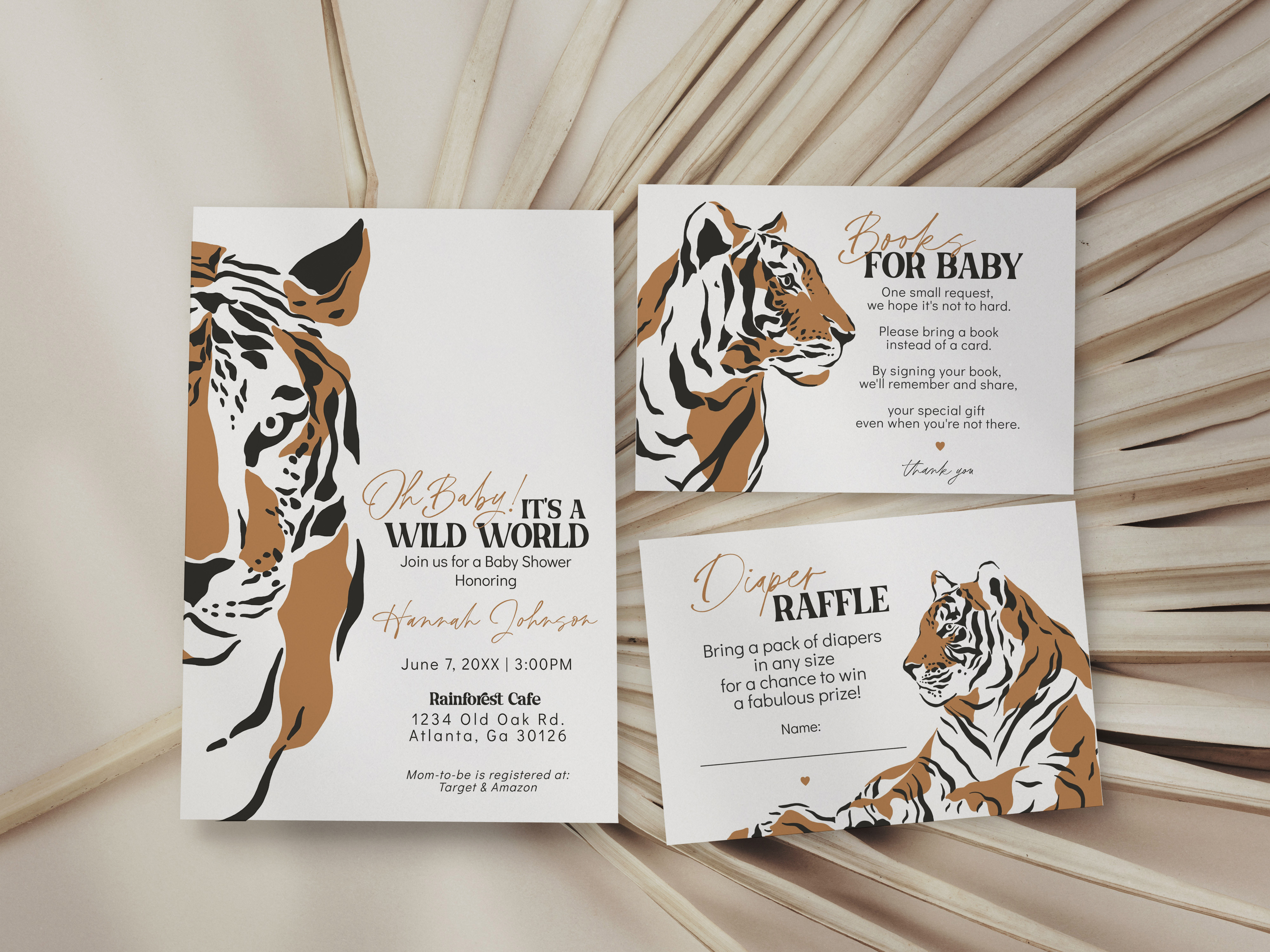 jungle - baby shower invite design preview