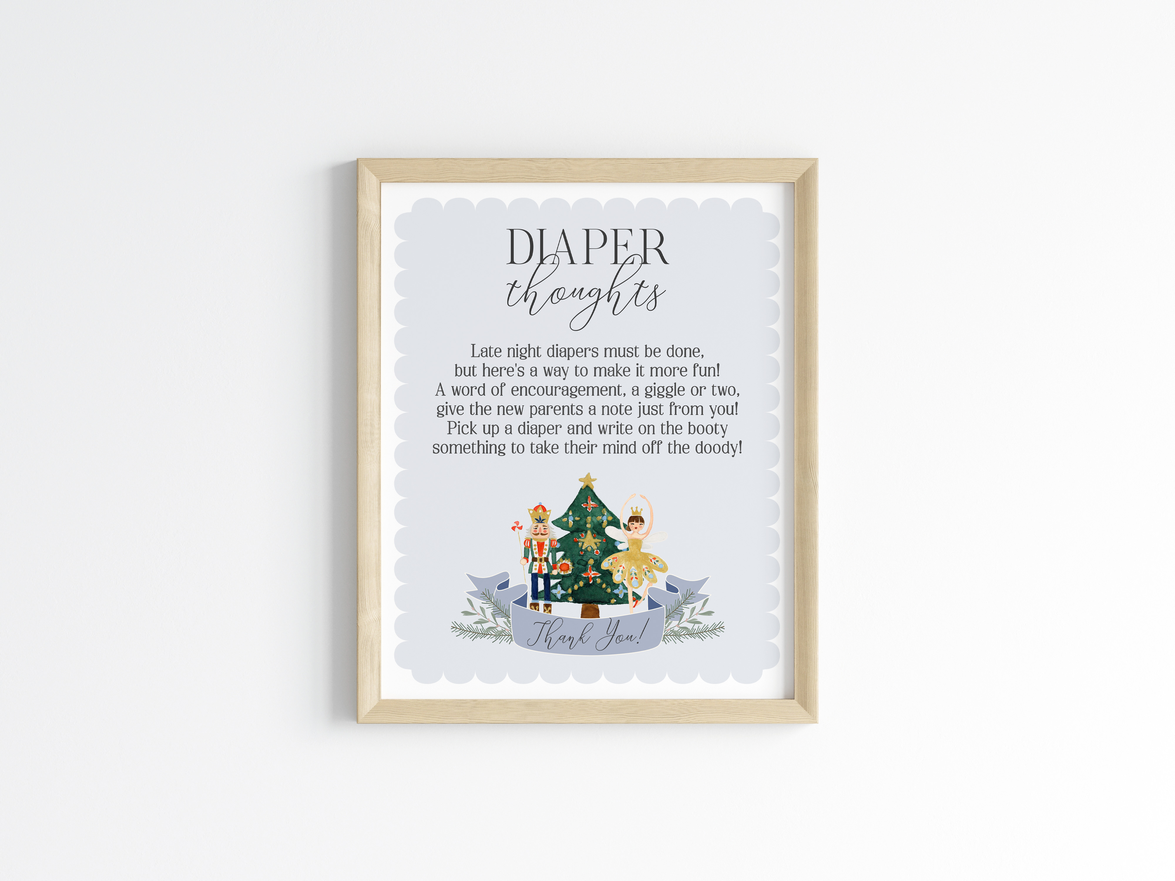 blue nutcracker - diaper thoughts design preview