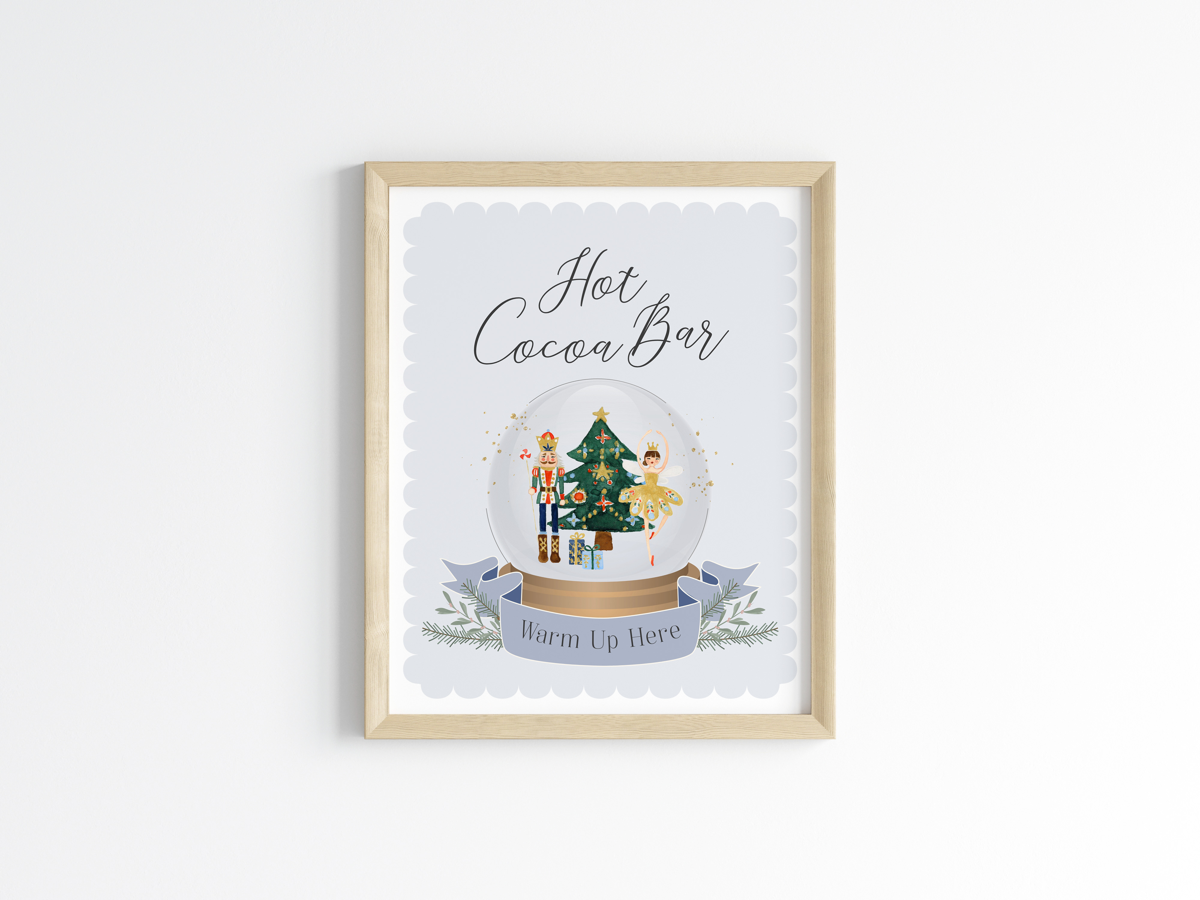 blue nutcracker - hot cocoa bar design preview