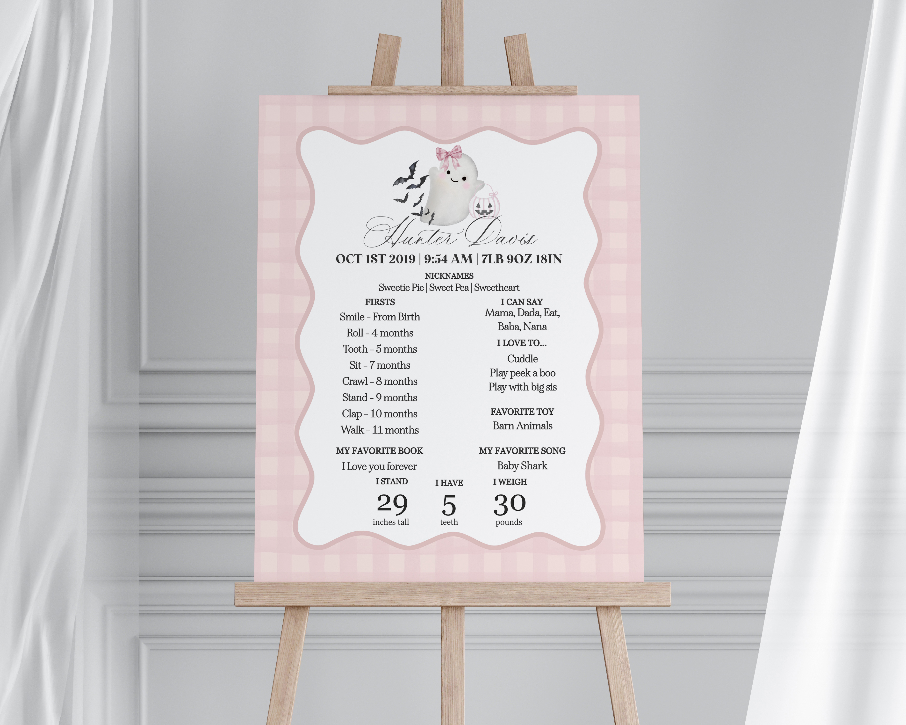pink preppy halloween - my first year design preview