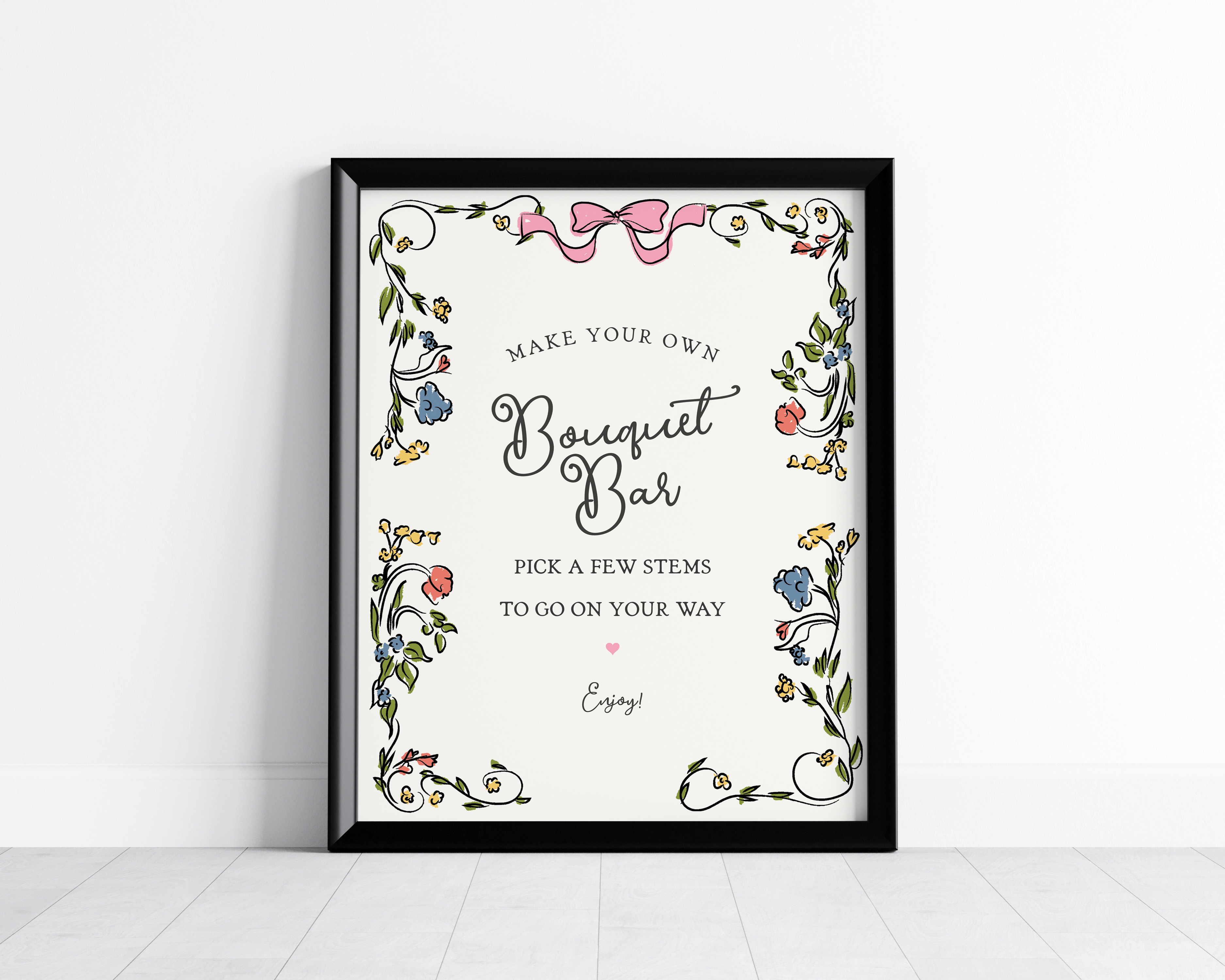 whimsical floral - bouquet bar design preview