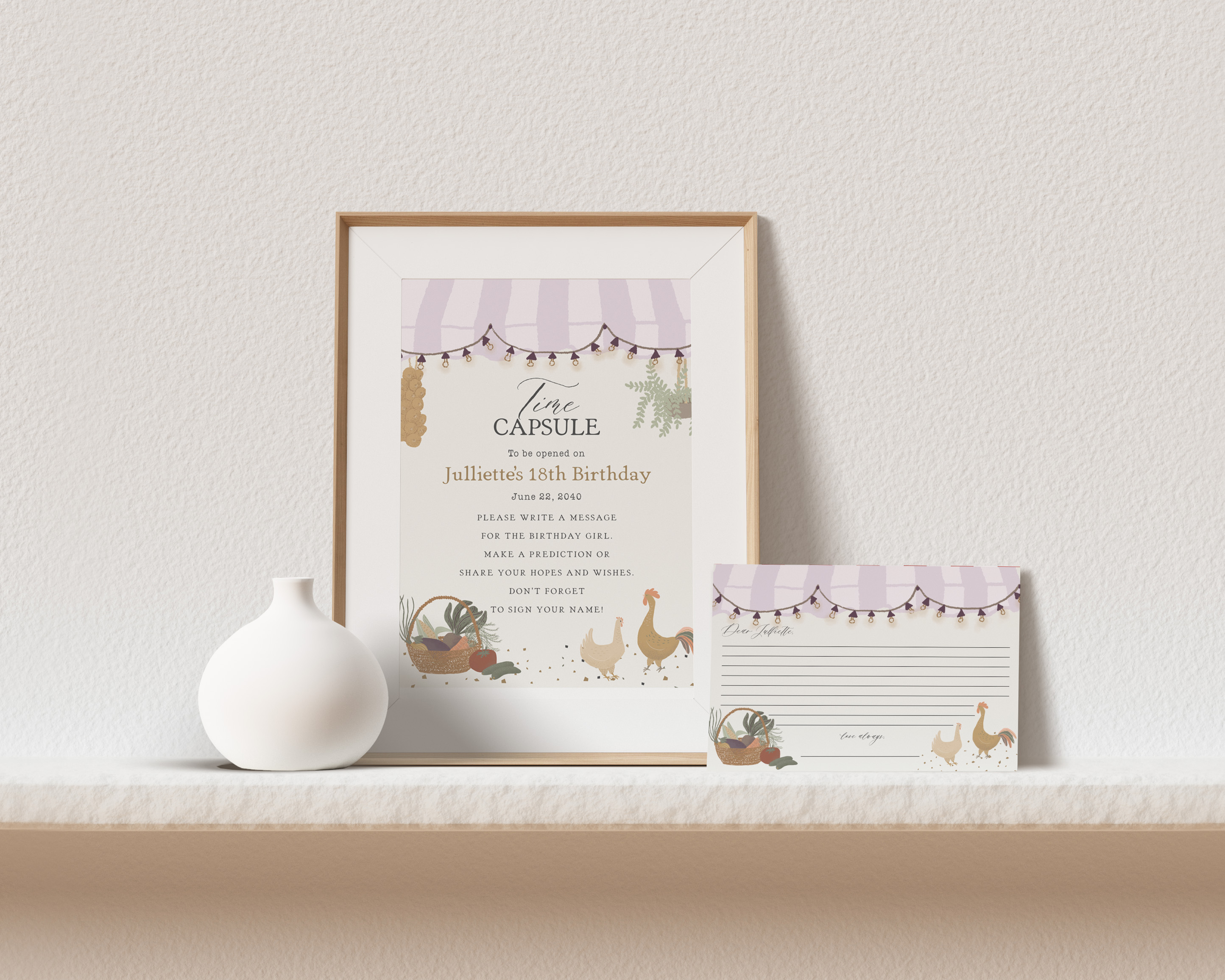 pink farmers market - time capsule design preview