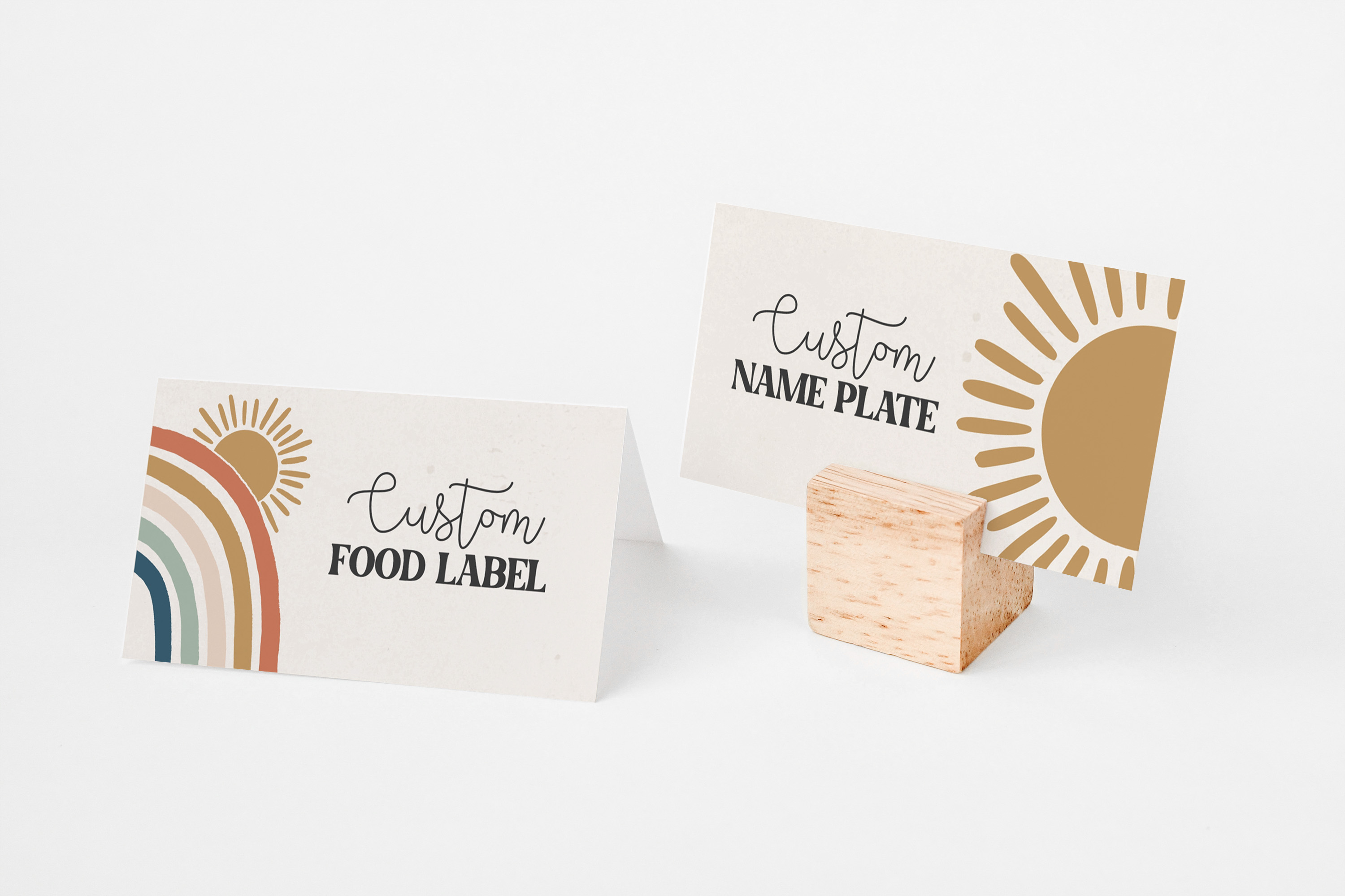 sunshine - place cards design preview
