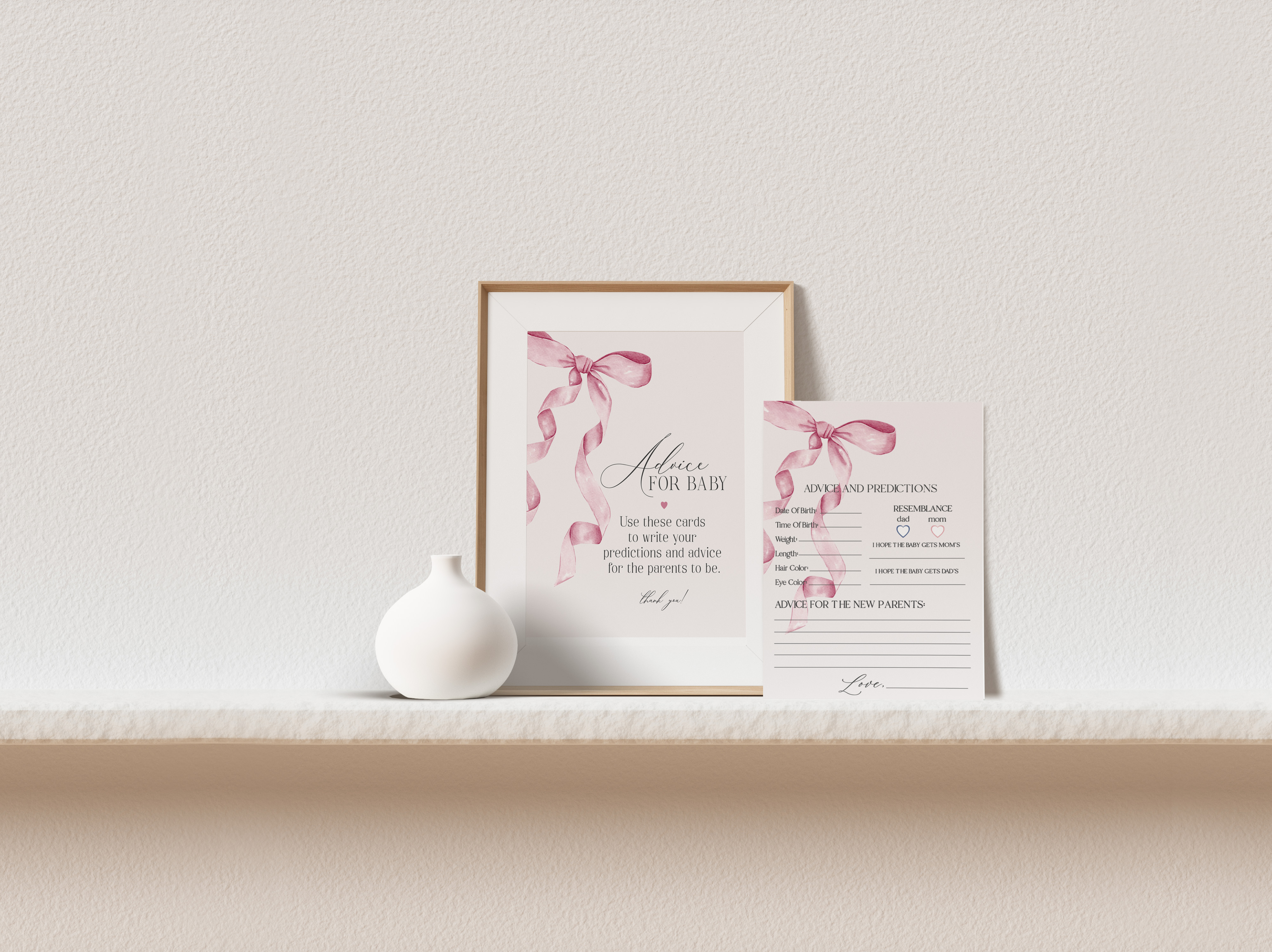 pink bow - advice for baby design preview