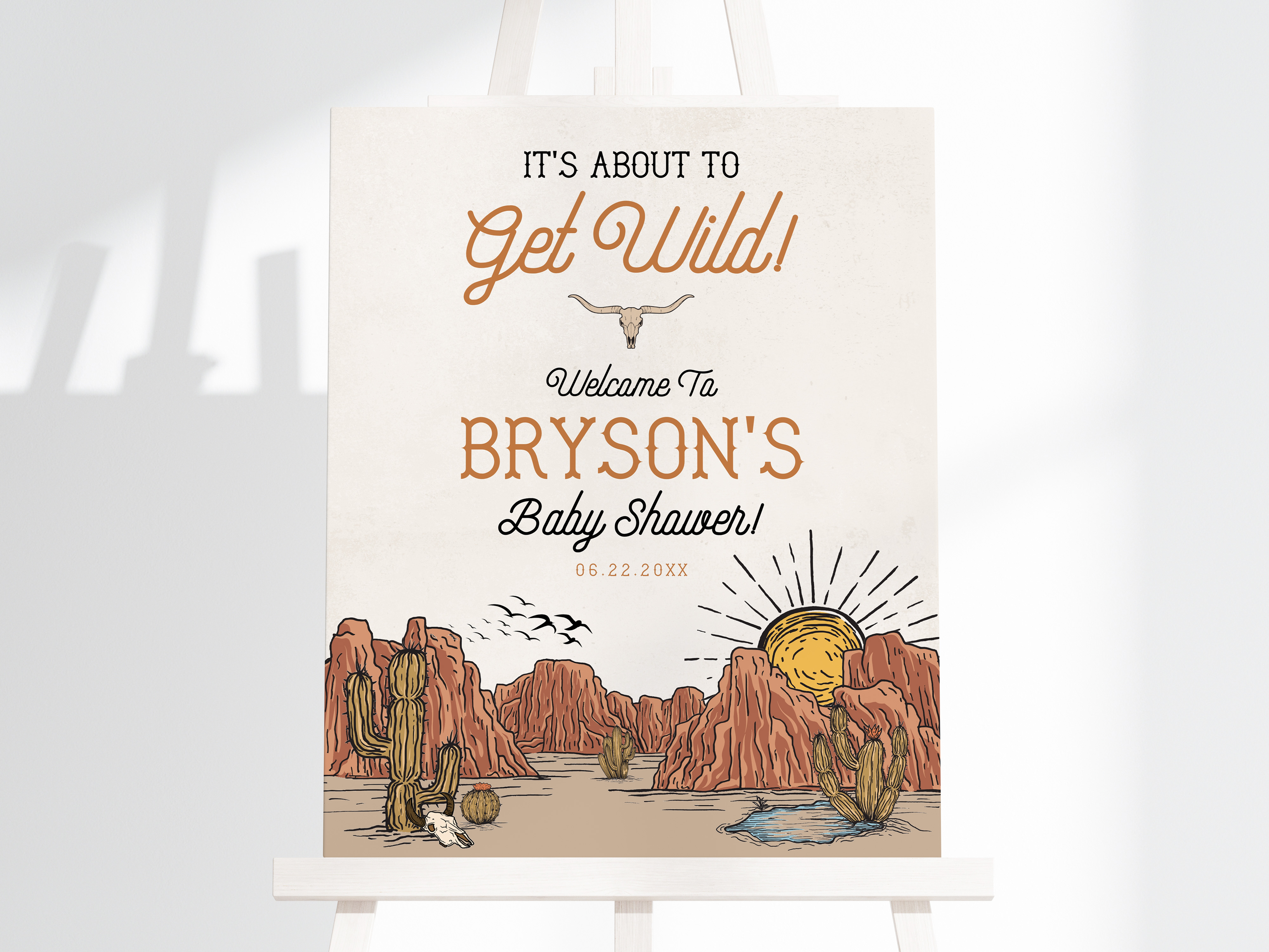 wild west - welcome sign design preview