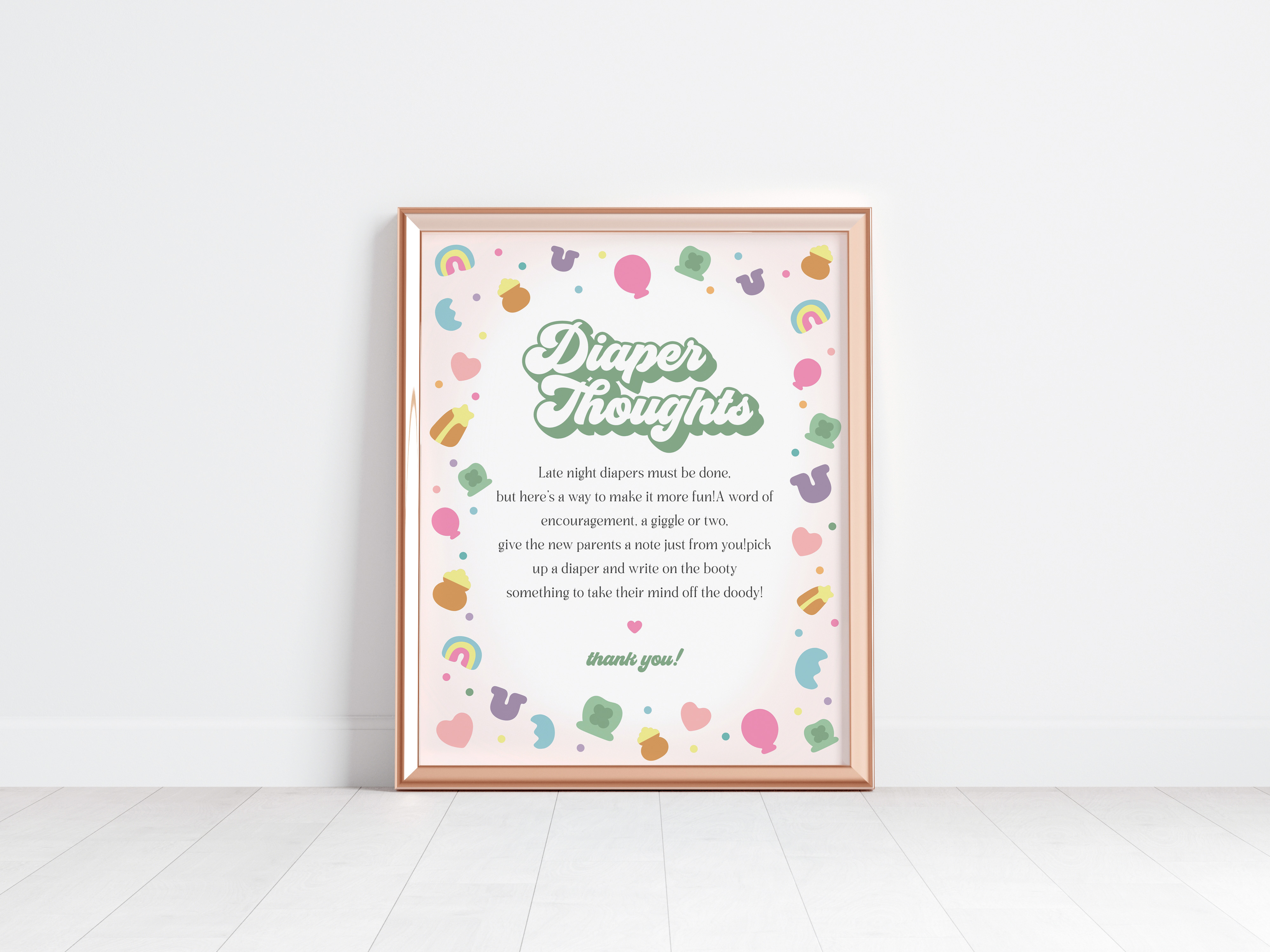 lucky charm - diaper thoughts design preview